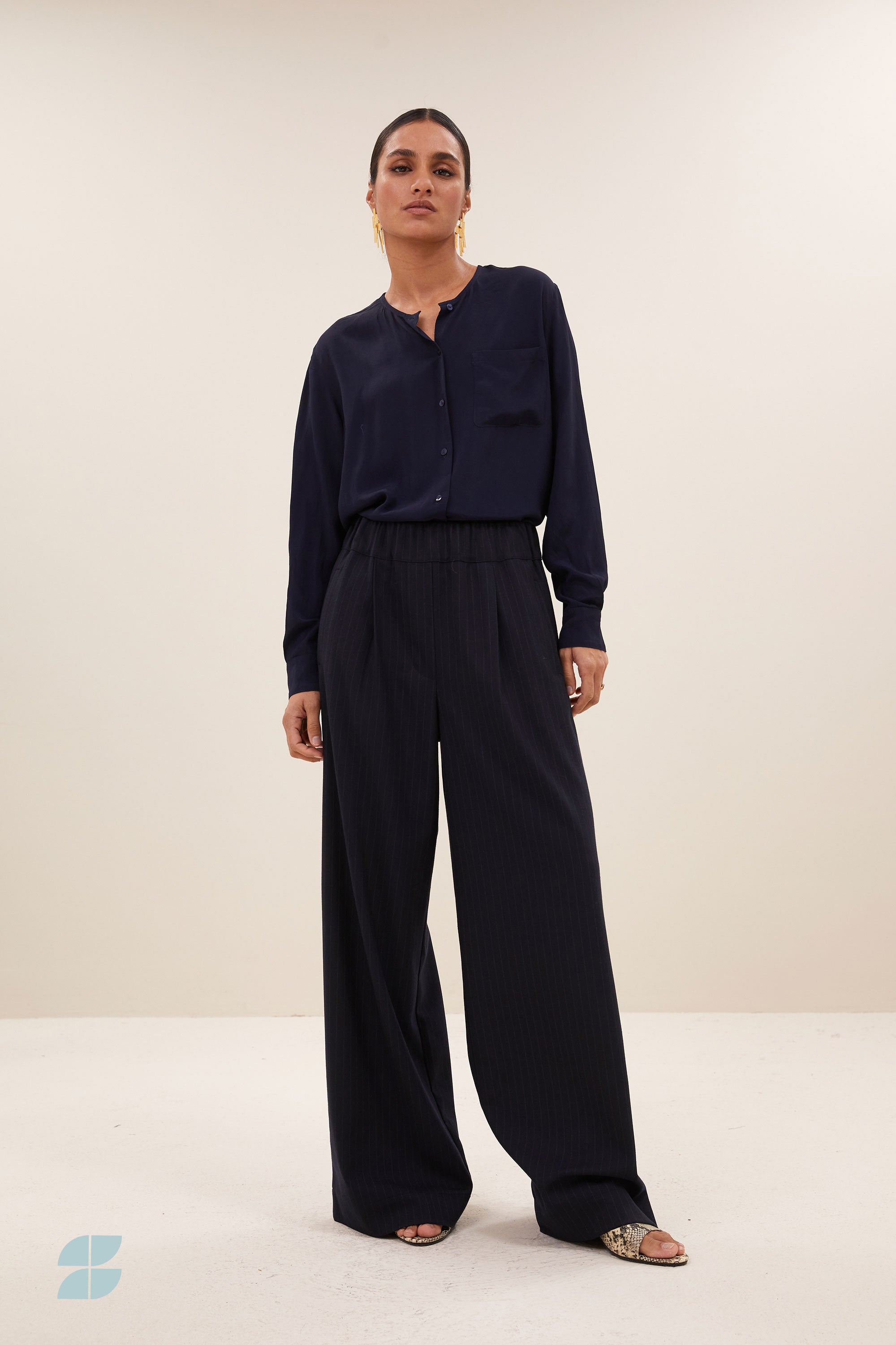 moni viscose blouse | evening blue