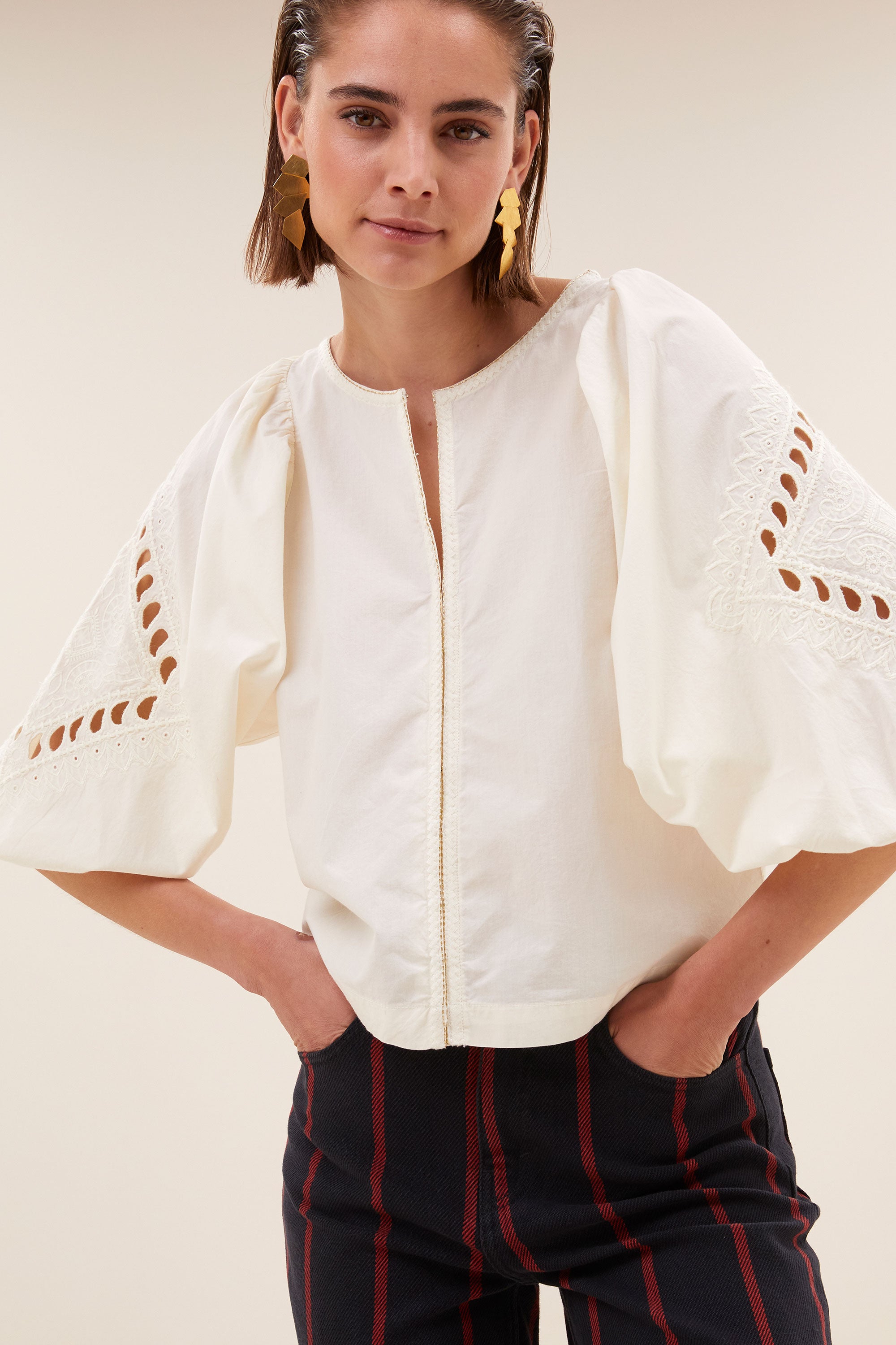 rae blouse | cloud white