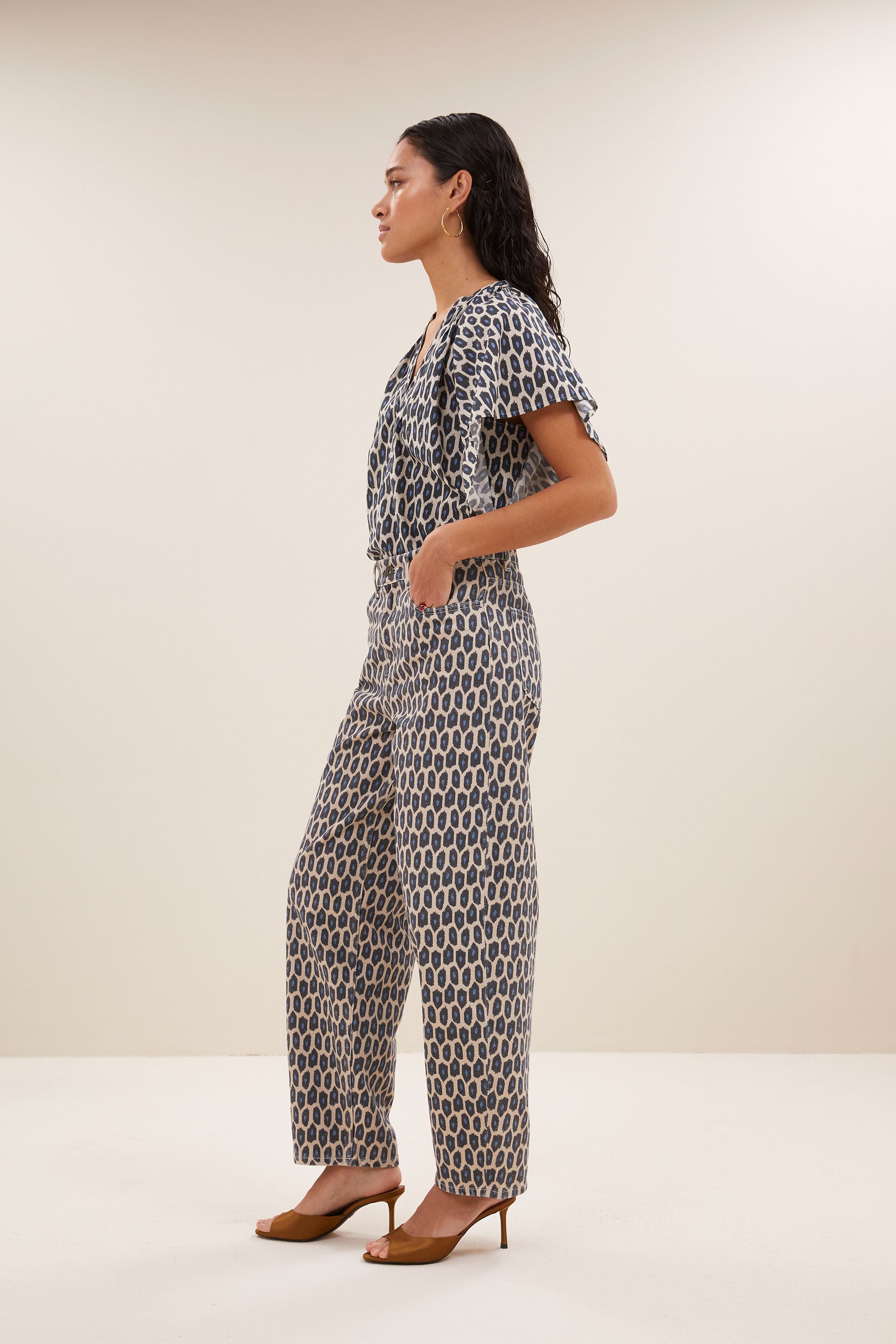 vina paris cheetah blouse | paris cheetah