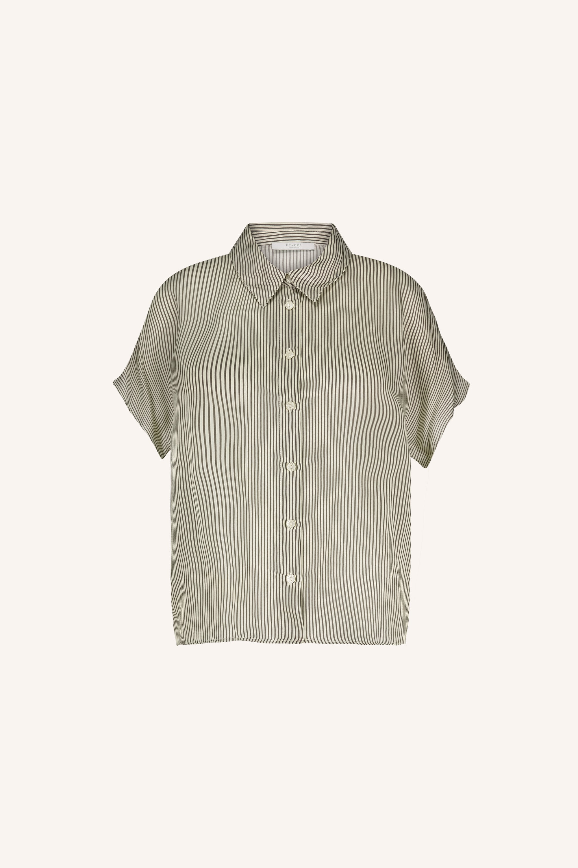 karly viscose stripe blouse | graphite stripe print