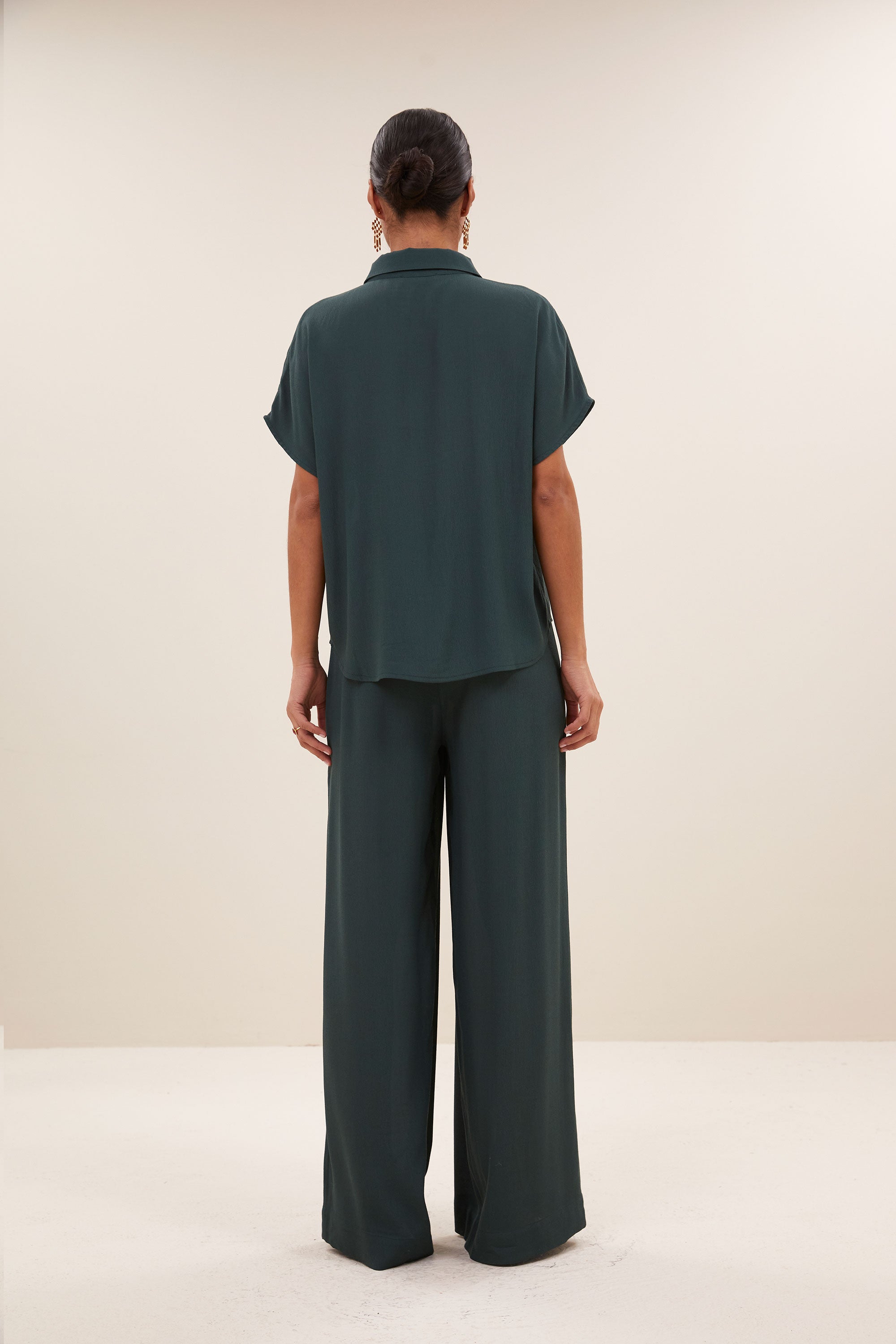 karly viscose blouse | dried basil