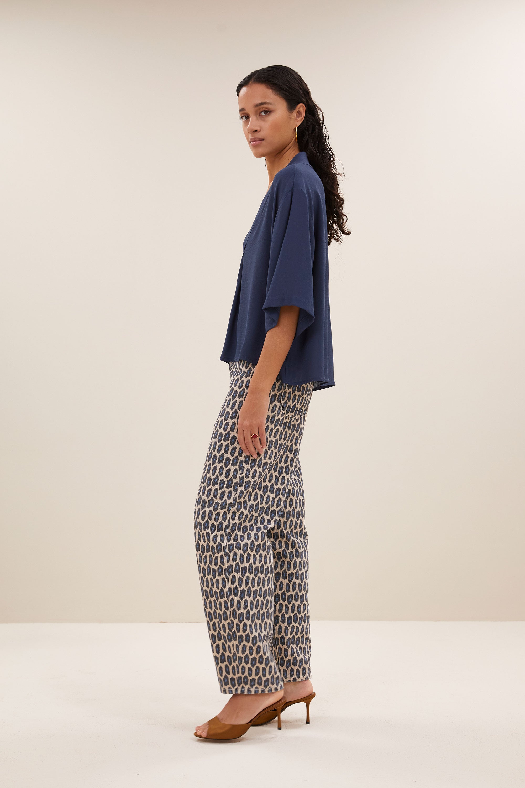 blouse – owen viscose blouse - winter blue – by-bar