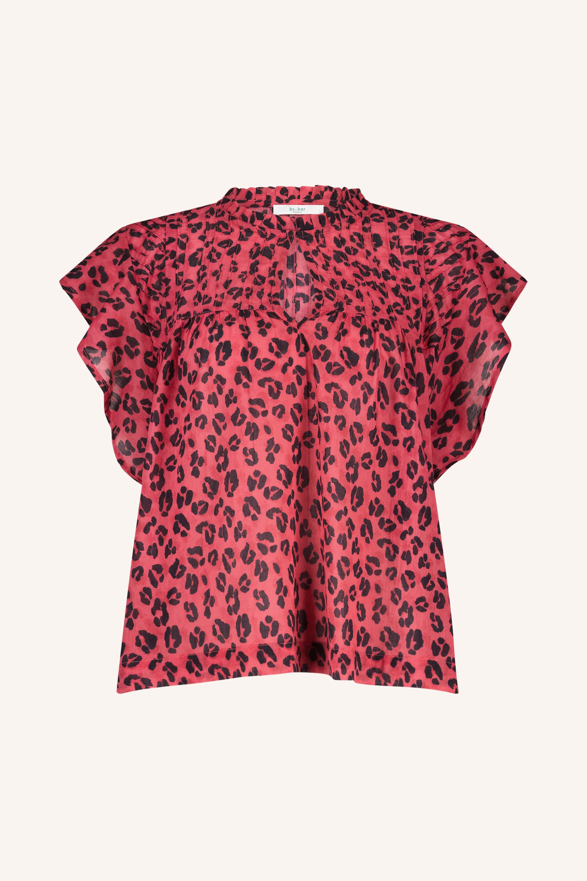 danee red cheetah blouse | red cheetah print