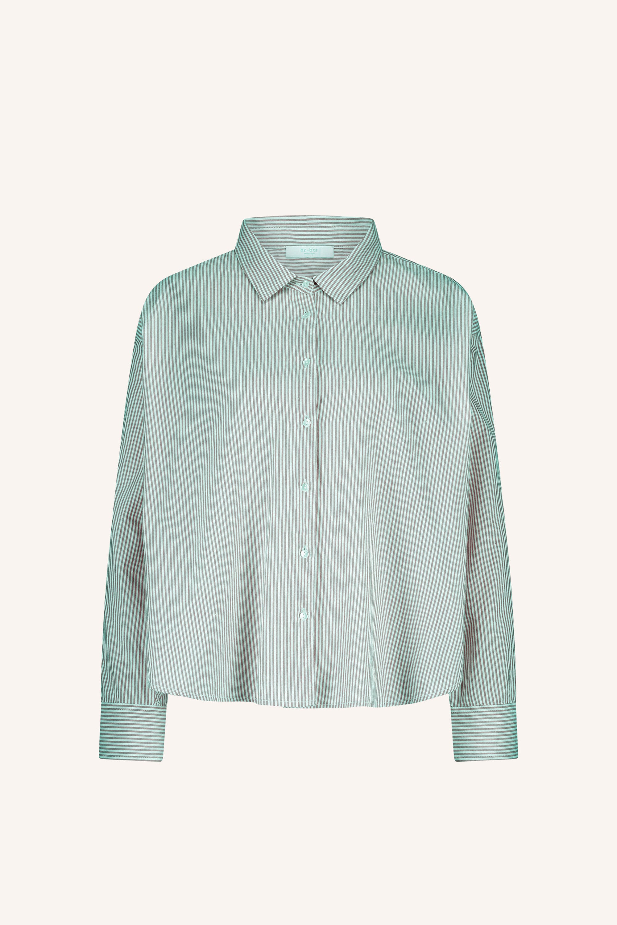 flo stripe blouse | forest pinstripe