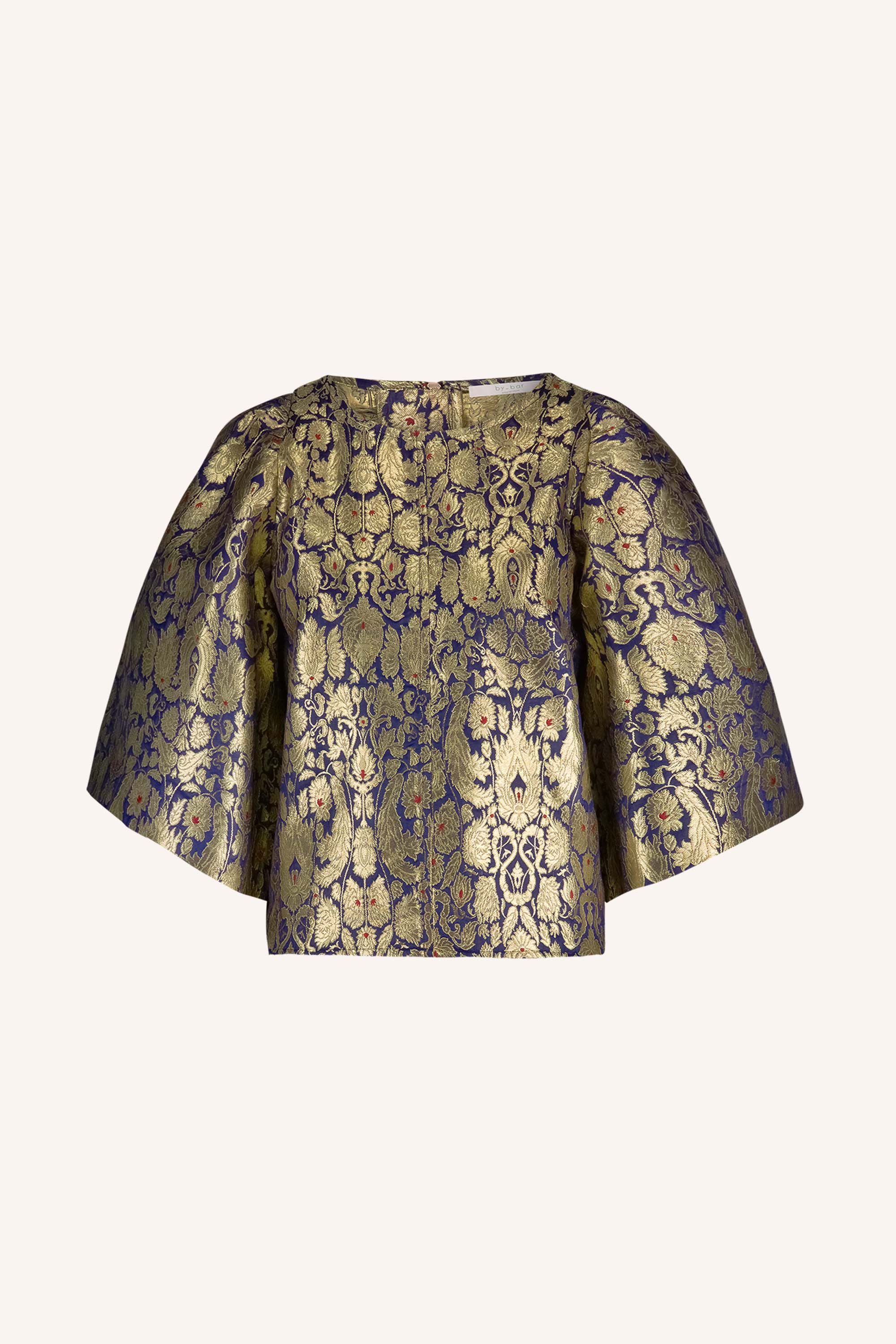 zasu festive blouse | gold