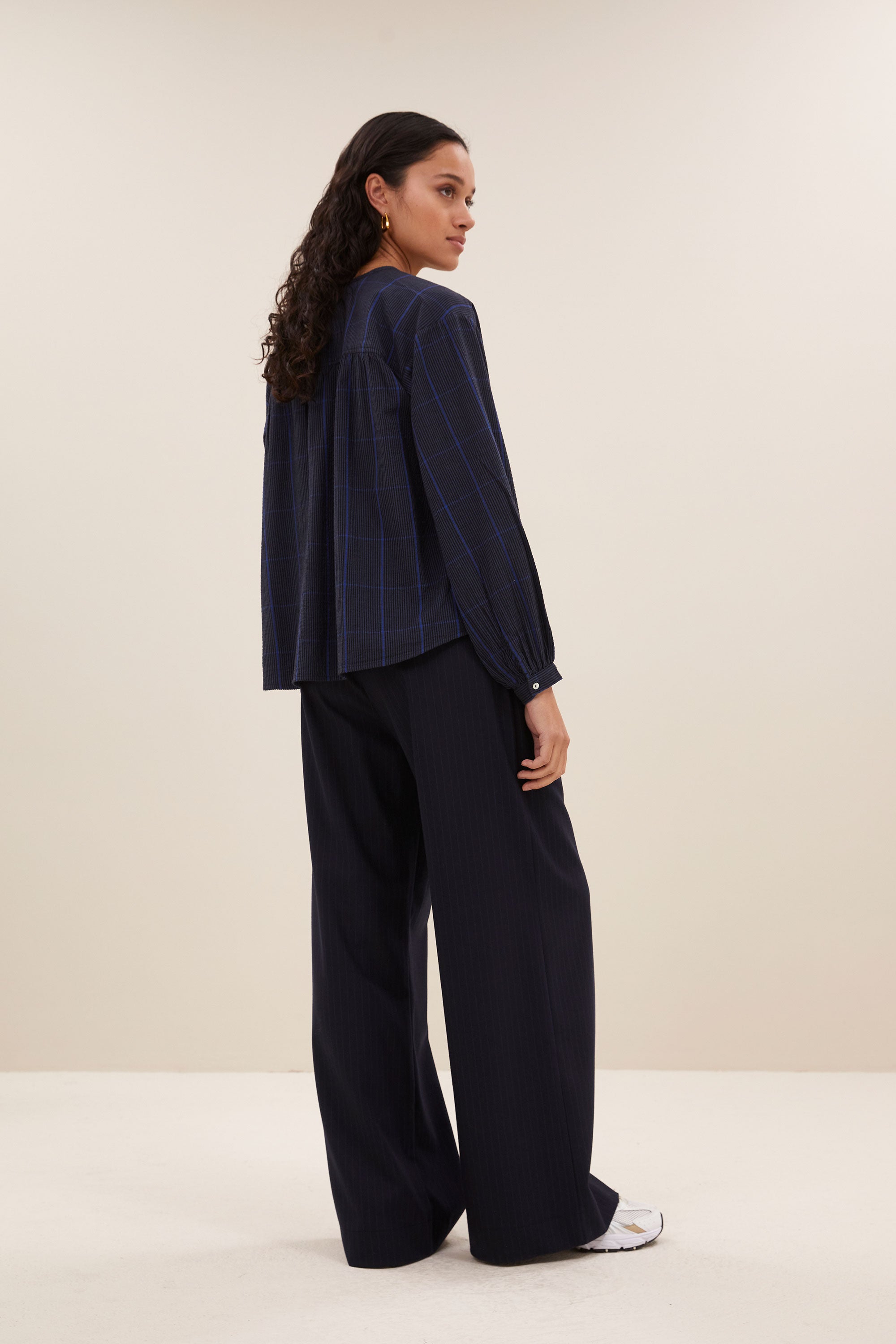 saar check blouse | blue checks