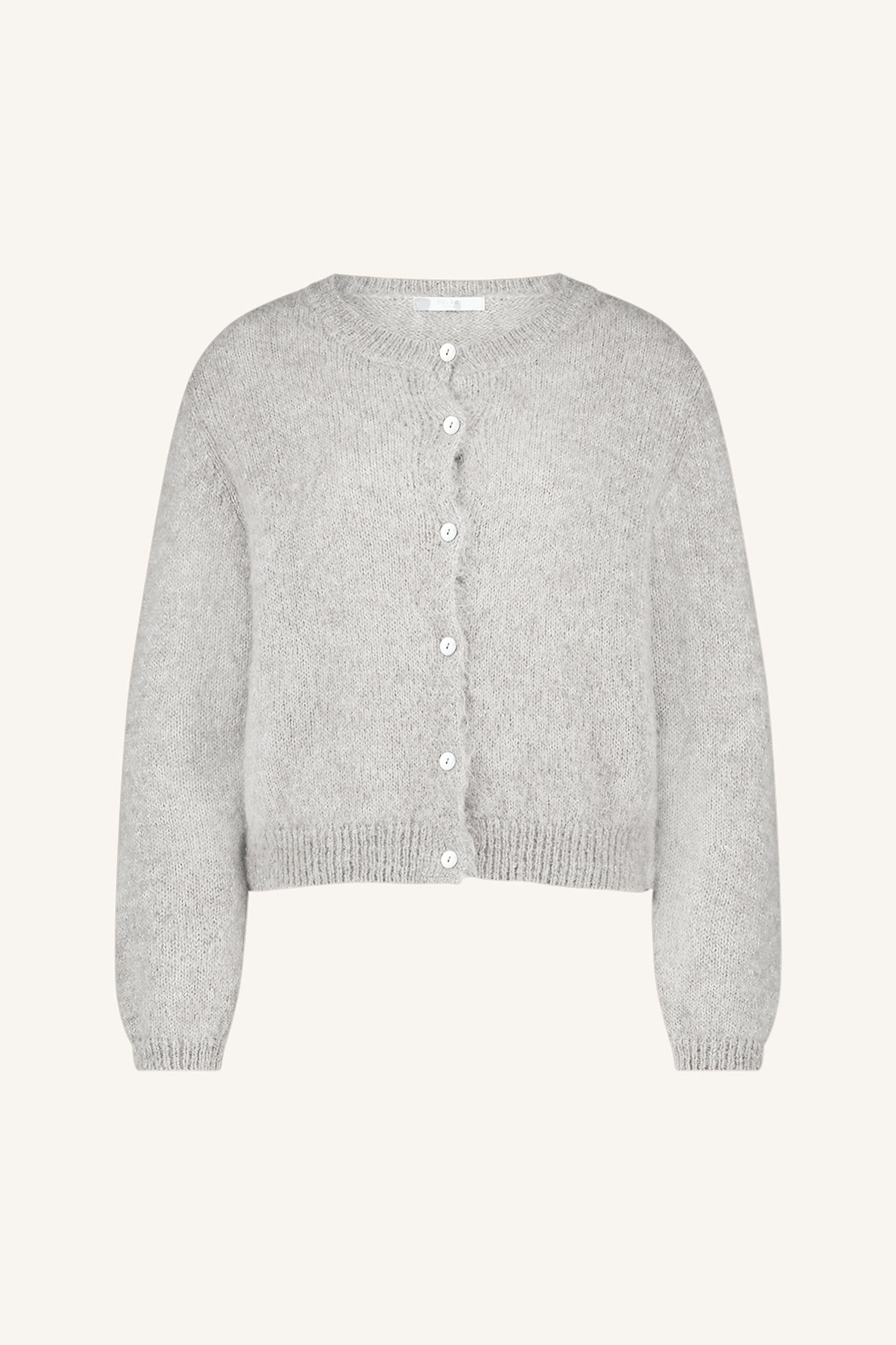cleo natural cardigan | light grey melee