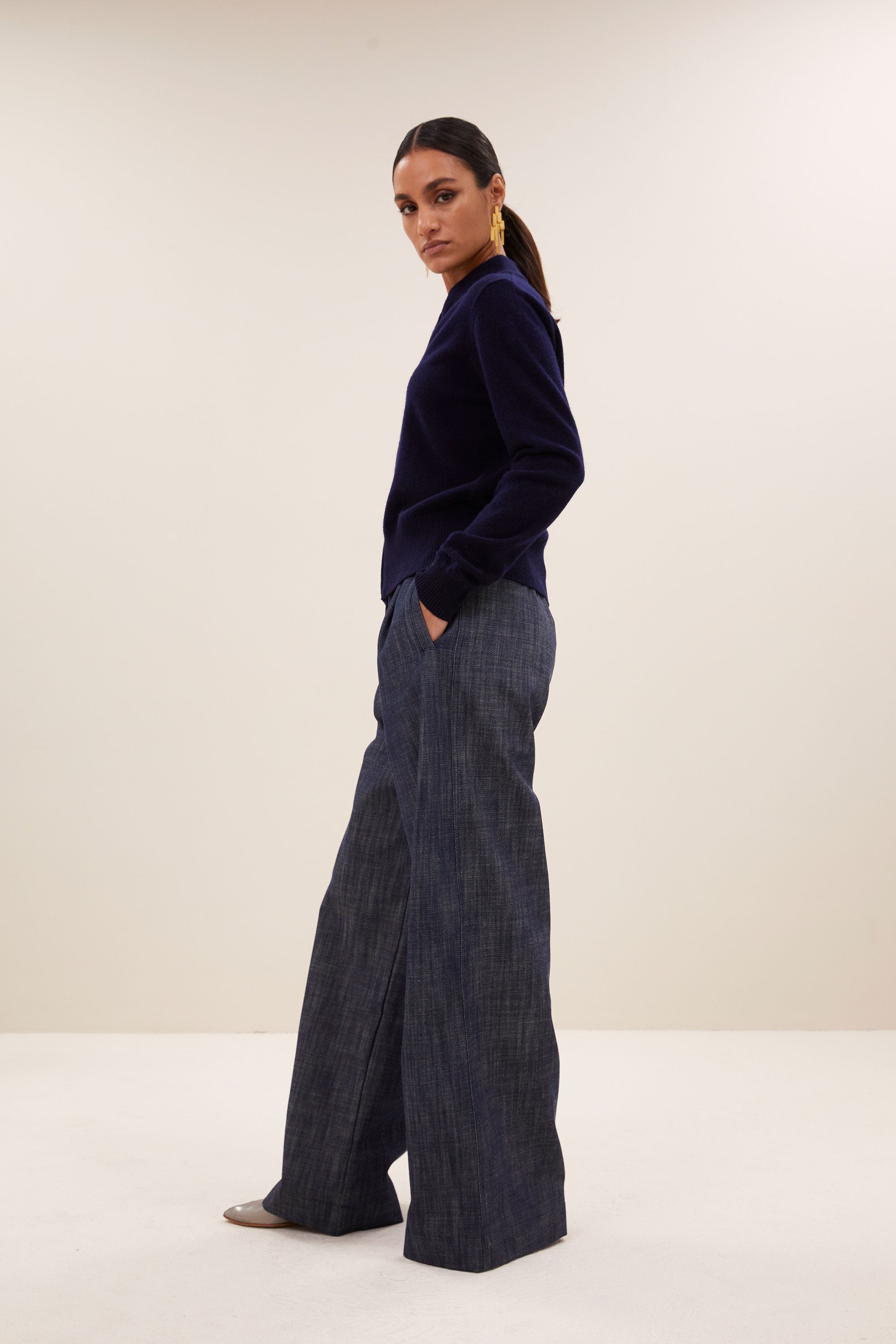 zipp cardigan - midnight, casual fit, must-have essential, ritssluiting - by-bar - vooraanzicht