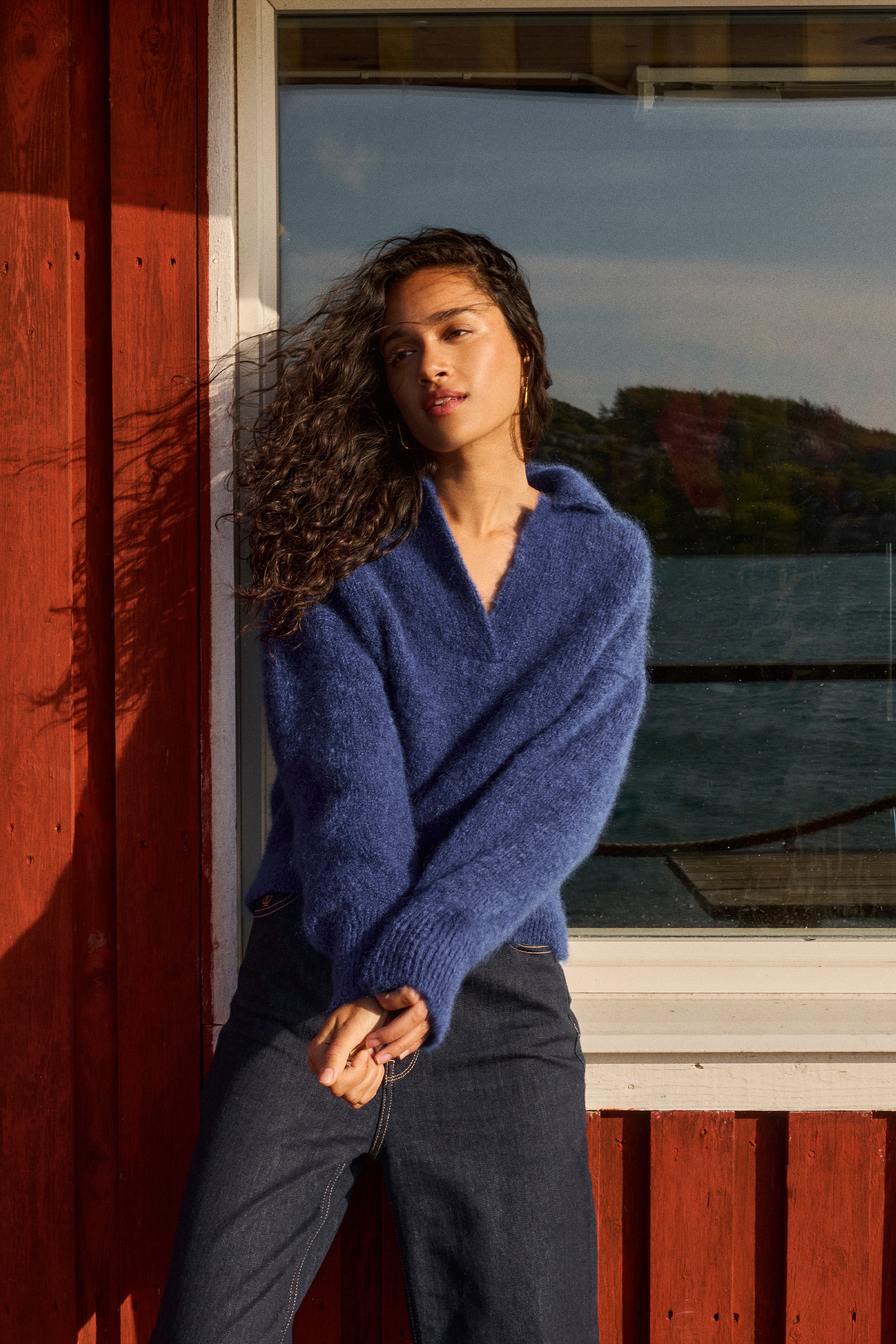 polo pullover | queens blue