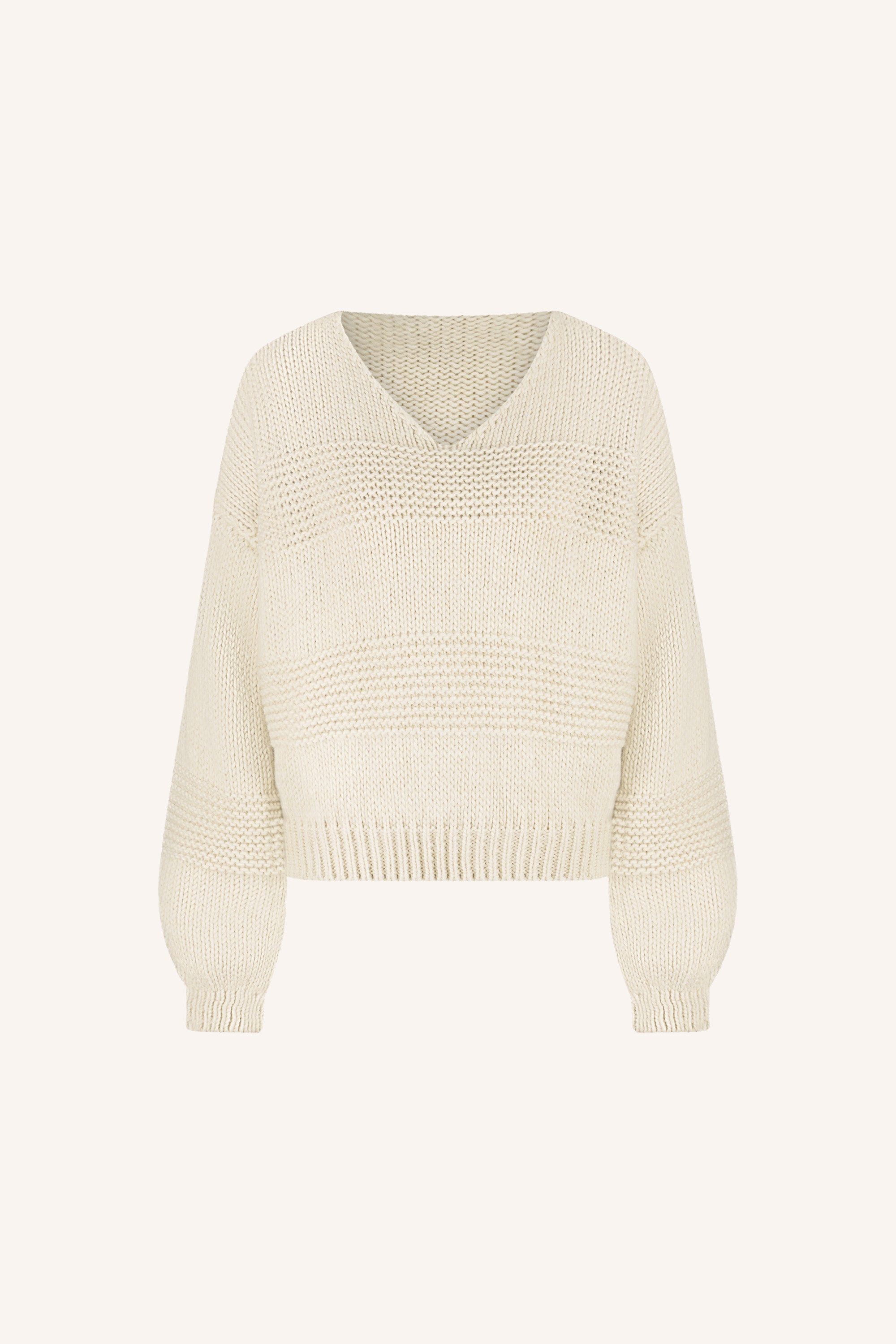 bulky stripe pullover | sand