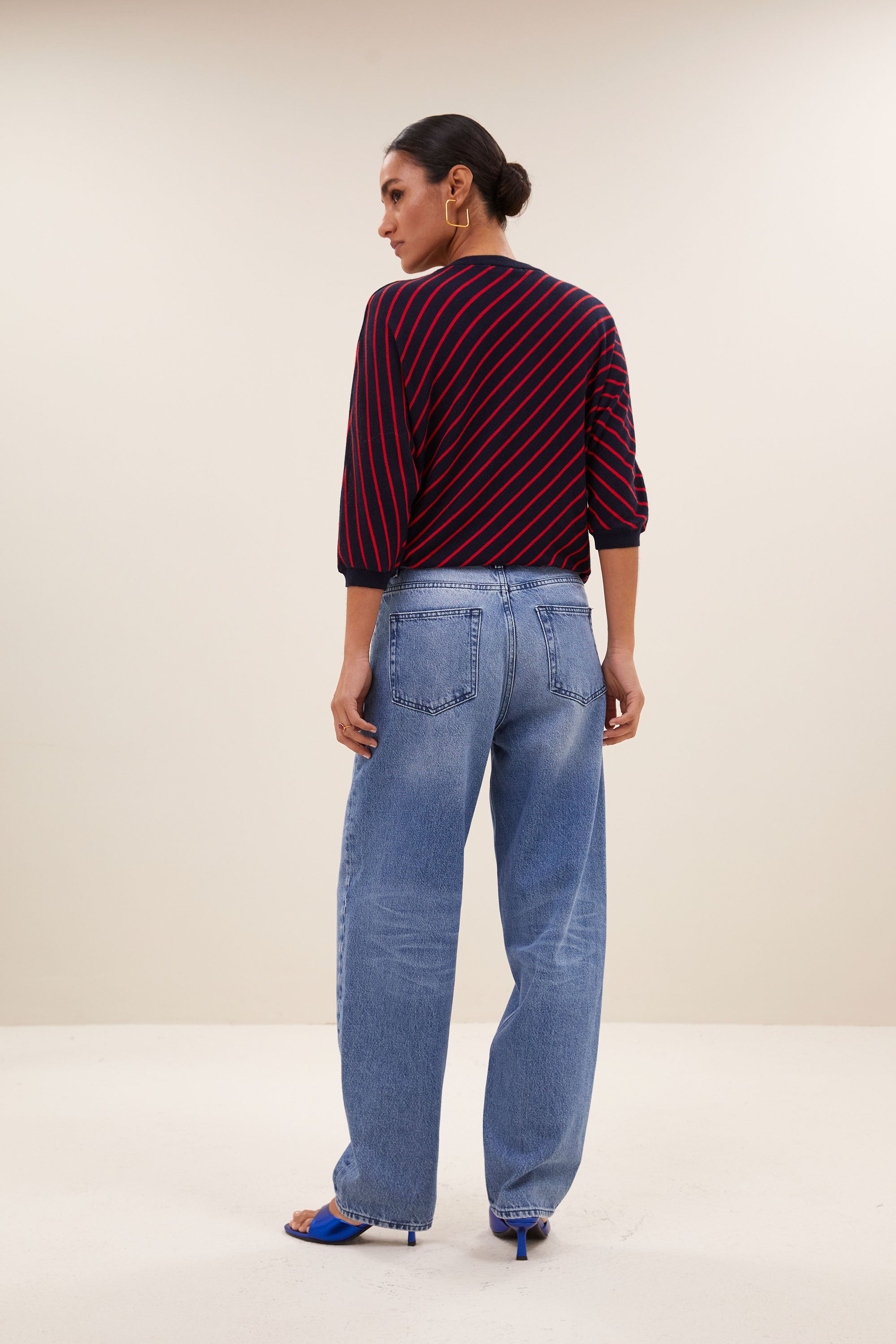 trui – pippa stripe pullover - french stripe – by-bar