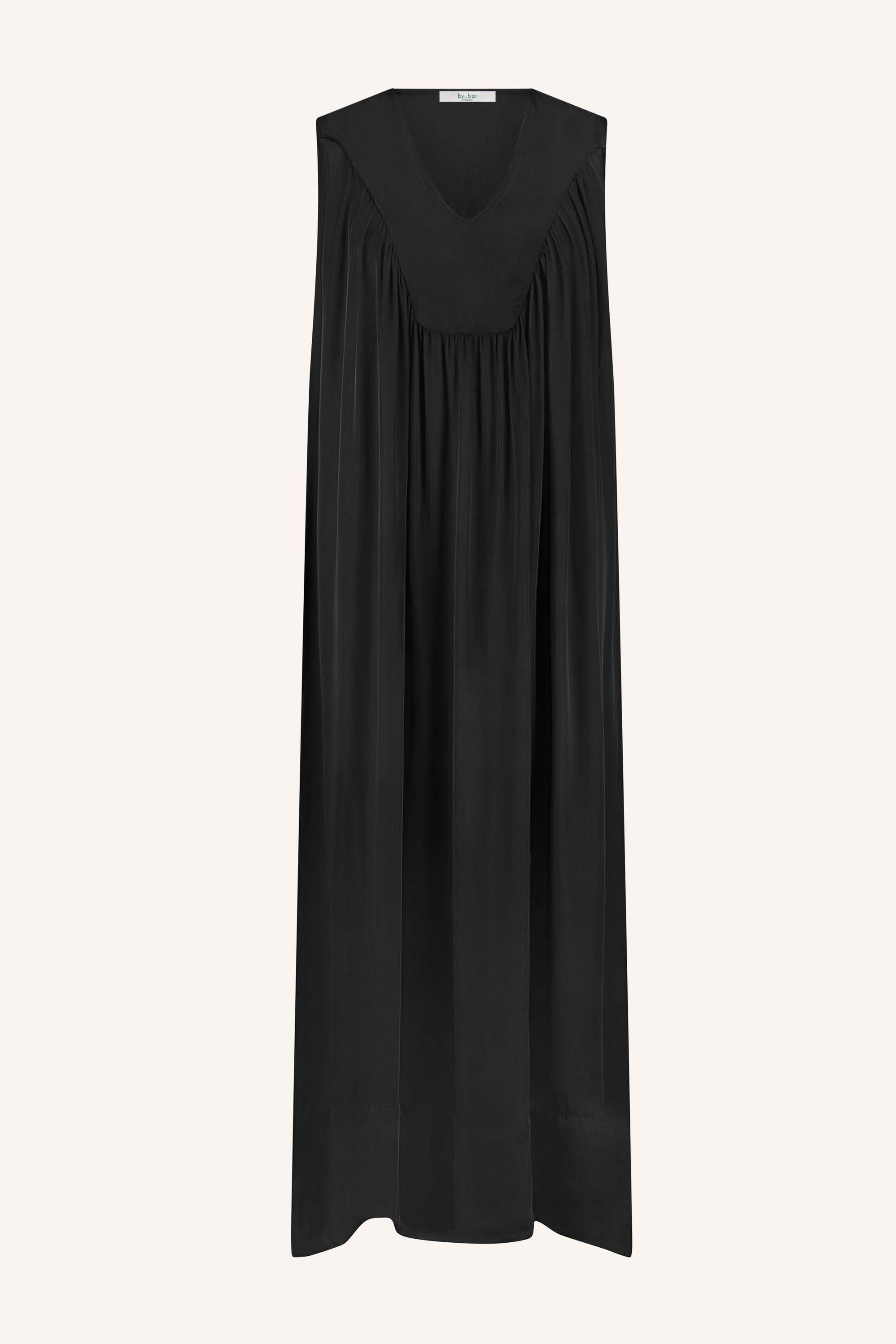 ulla satin dress | jet black