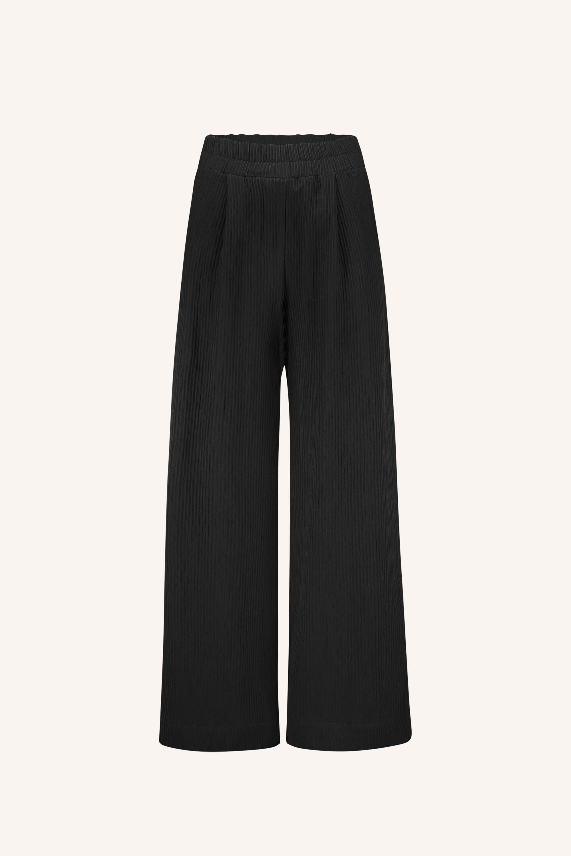benji structure stripe pants | jet black