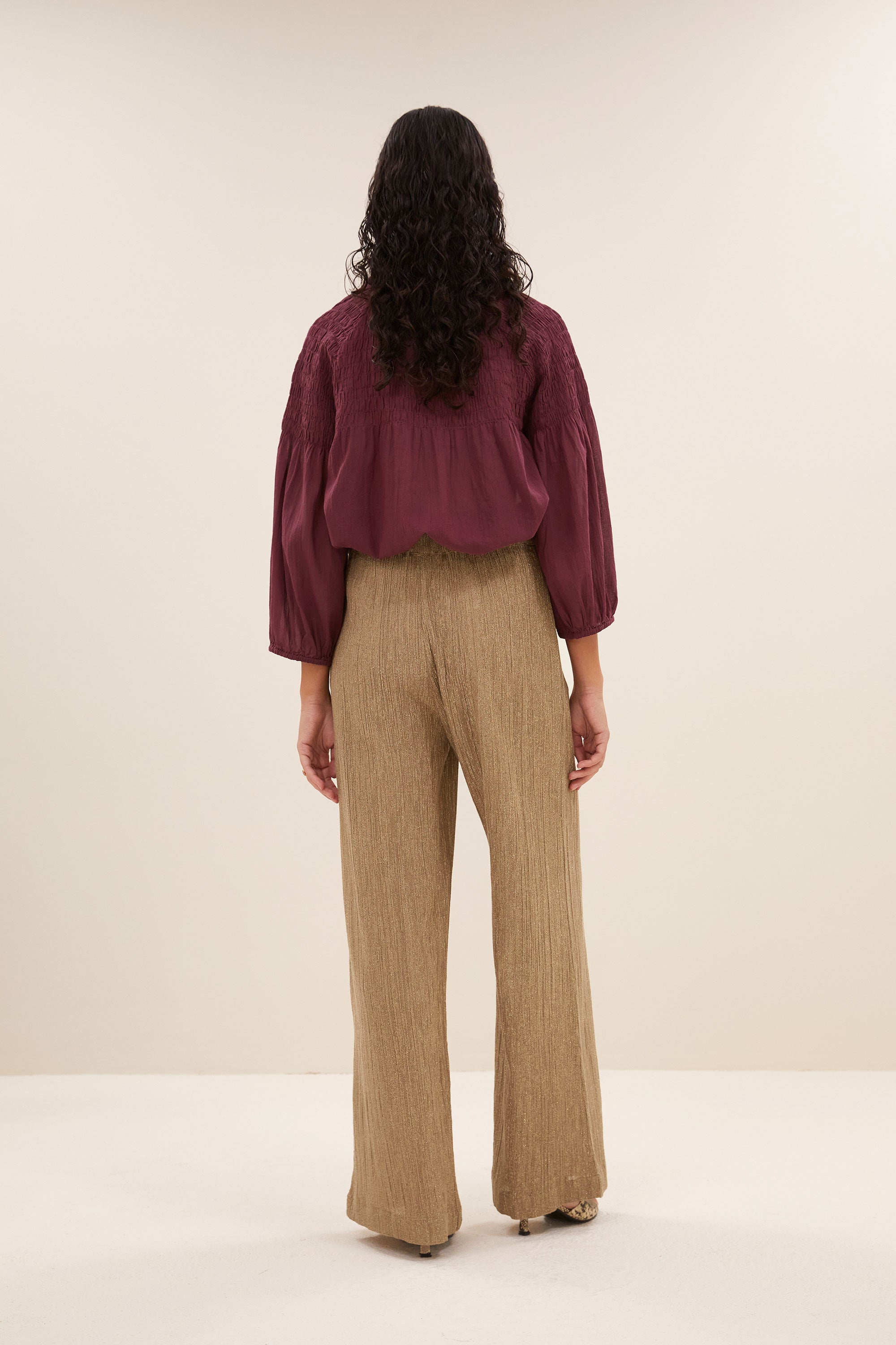 benji lurex pants | gold