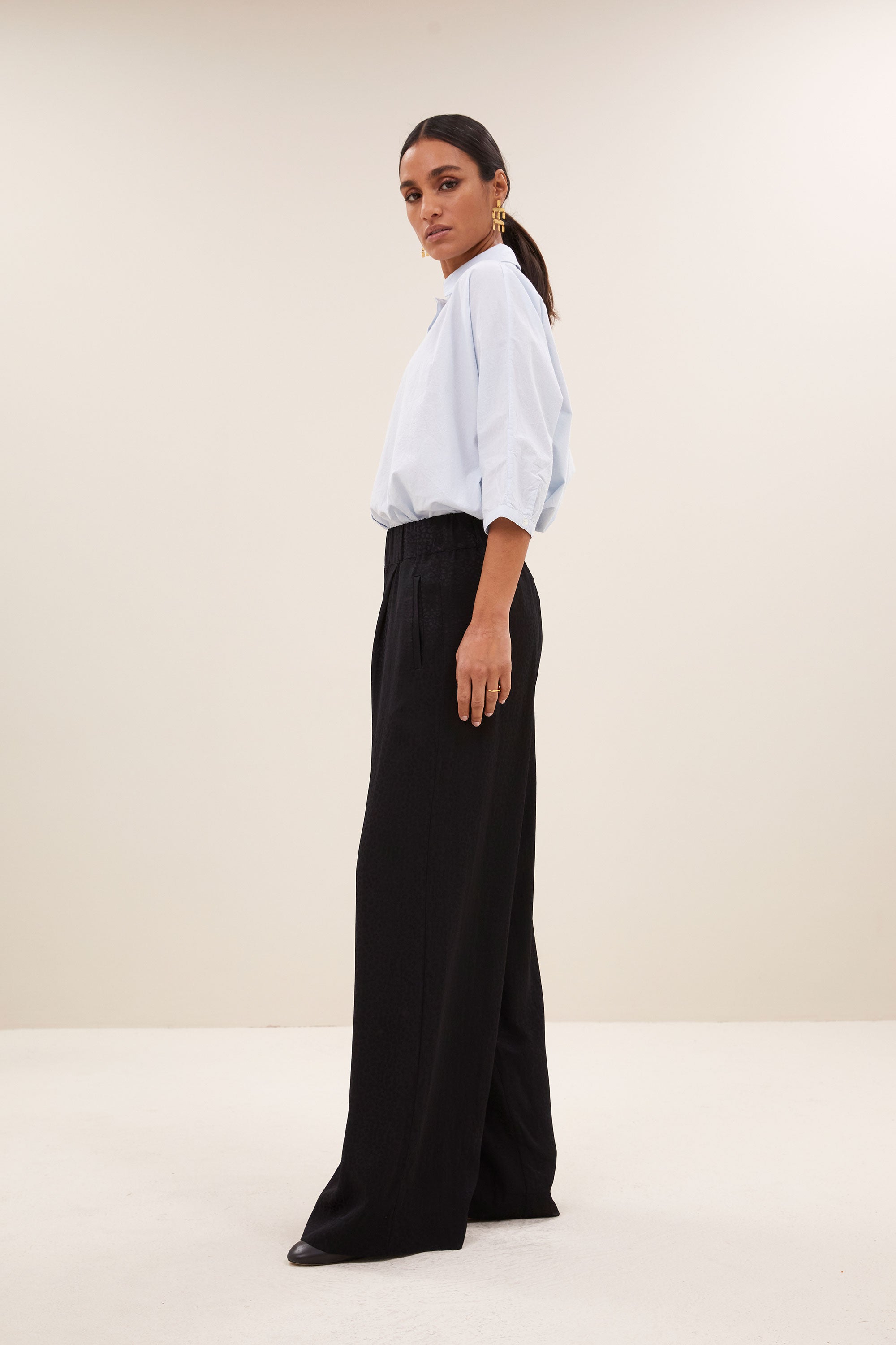 benji black cheetah pants | black cheetah