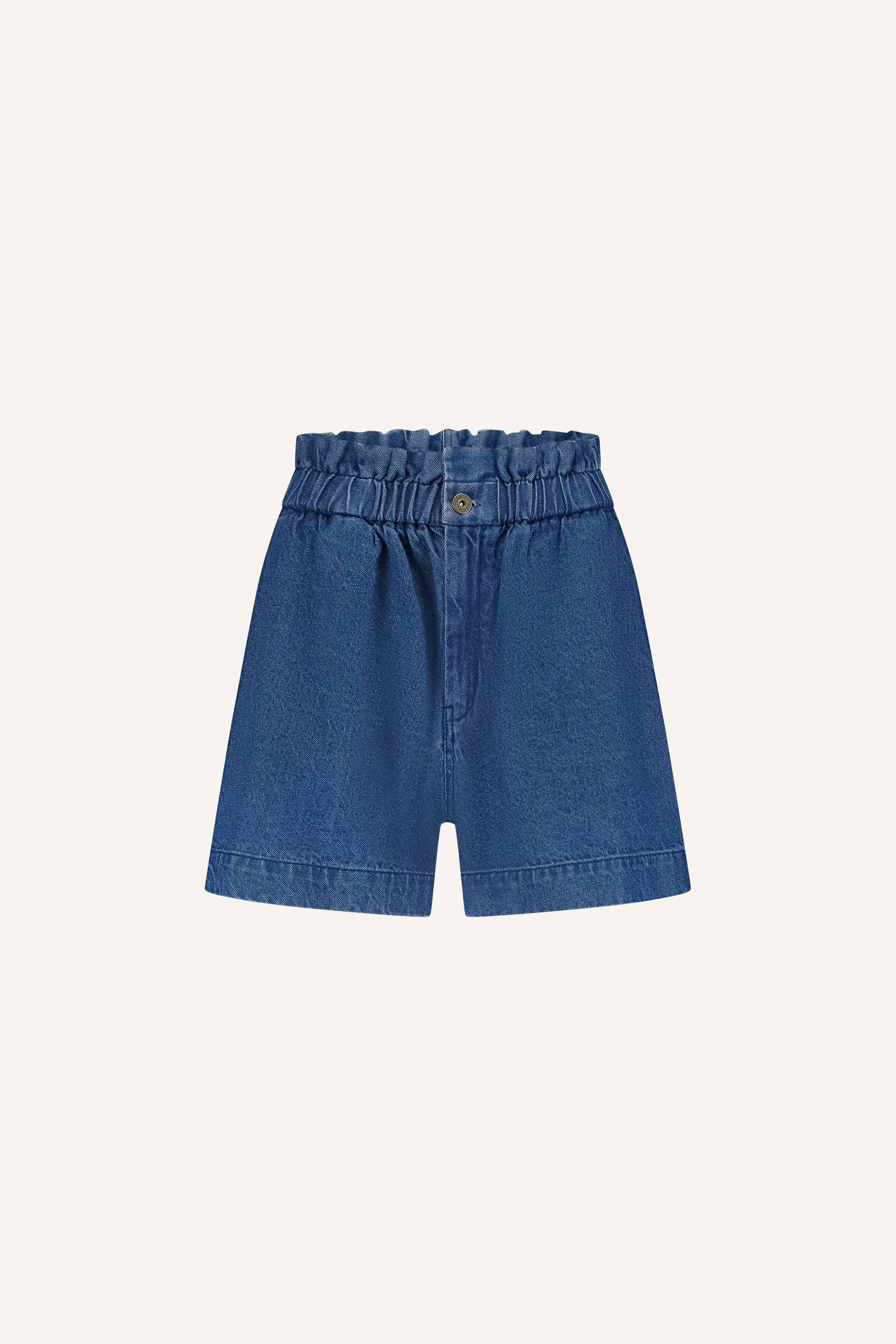 short - leon denim short - medium denim - by-bar