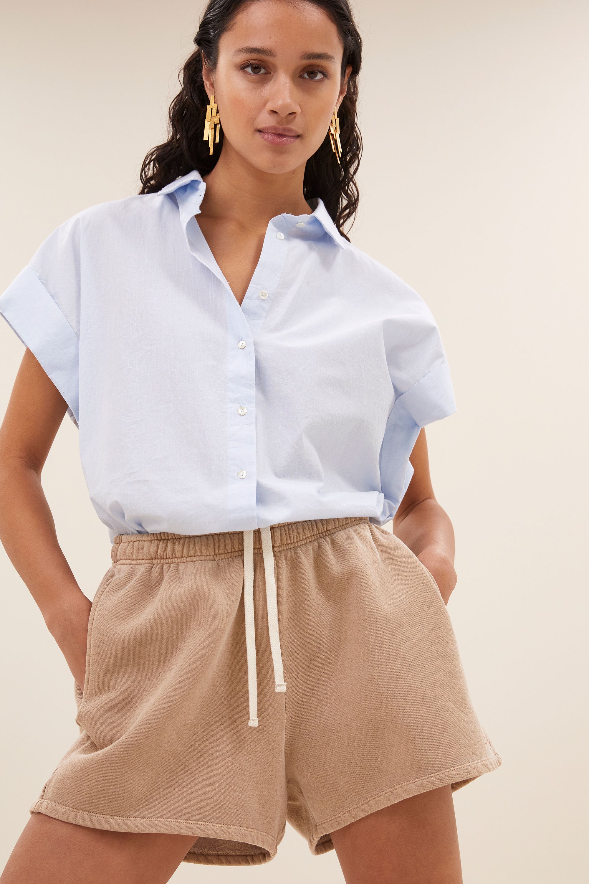 kid natural shorts | hazel