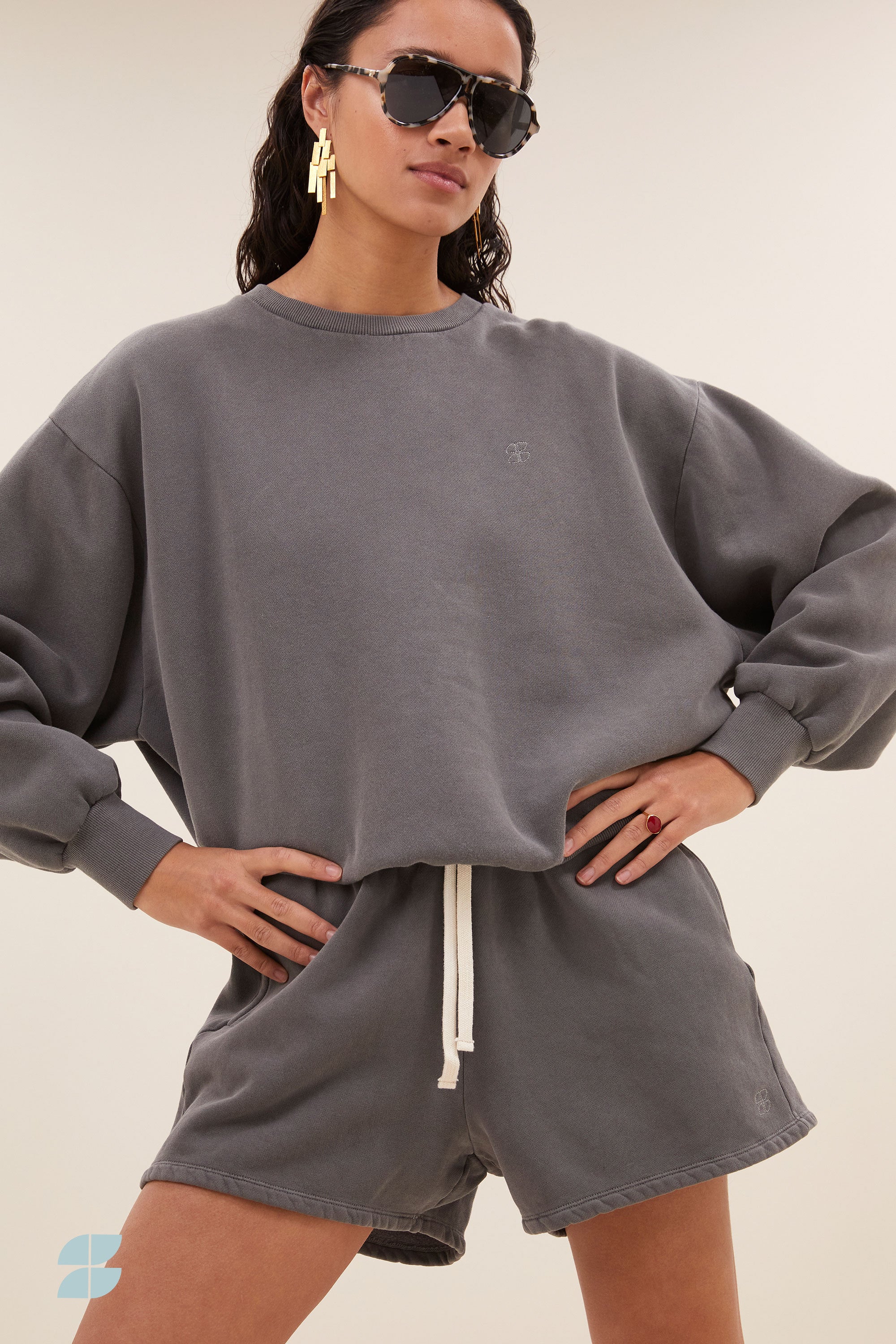 bibi natural sweater | concrete