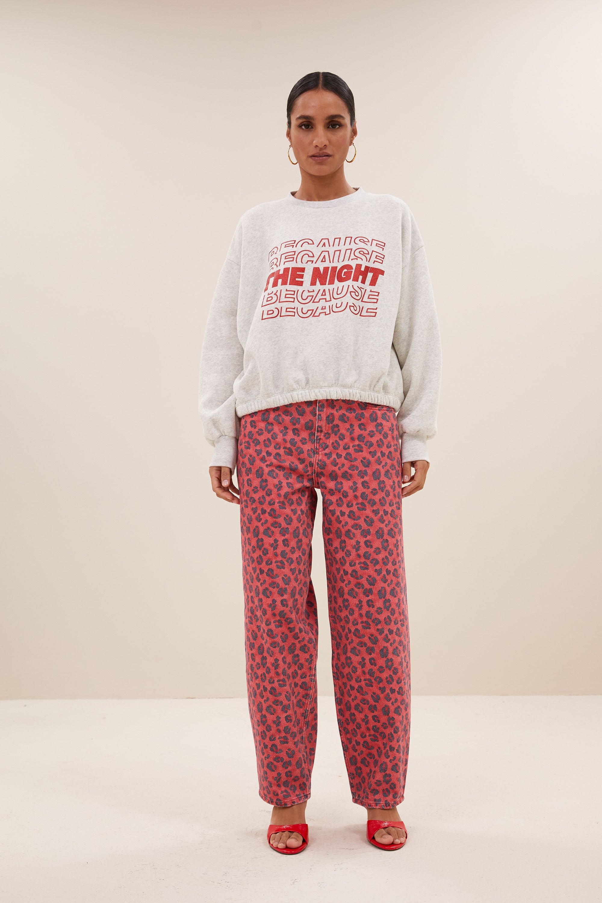 sweater - bodil nights sweater - light grey melee - by-bar