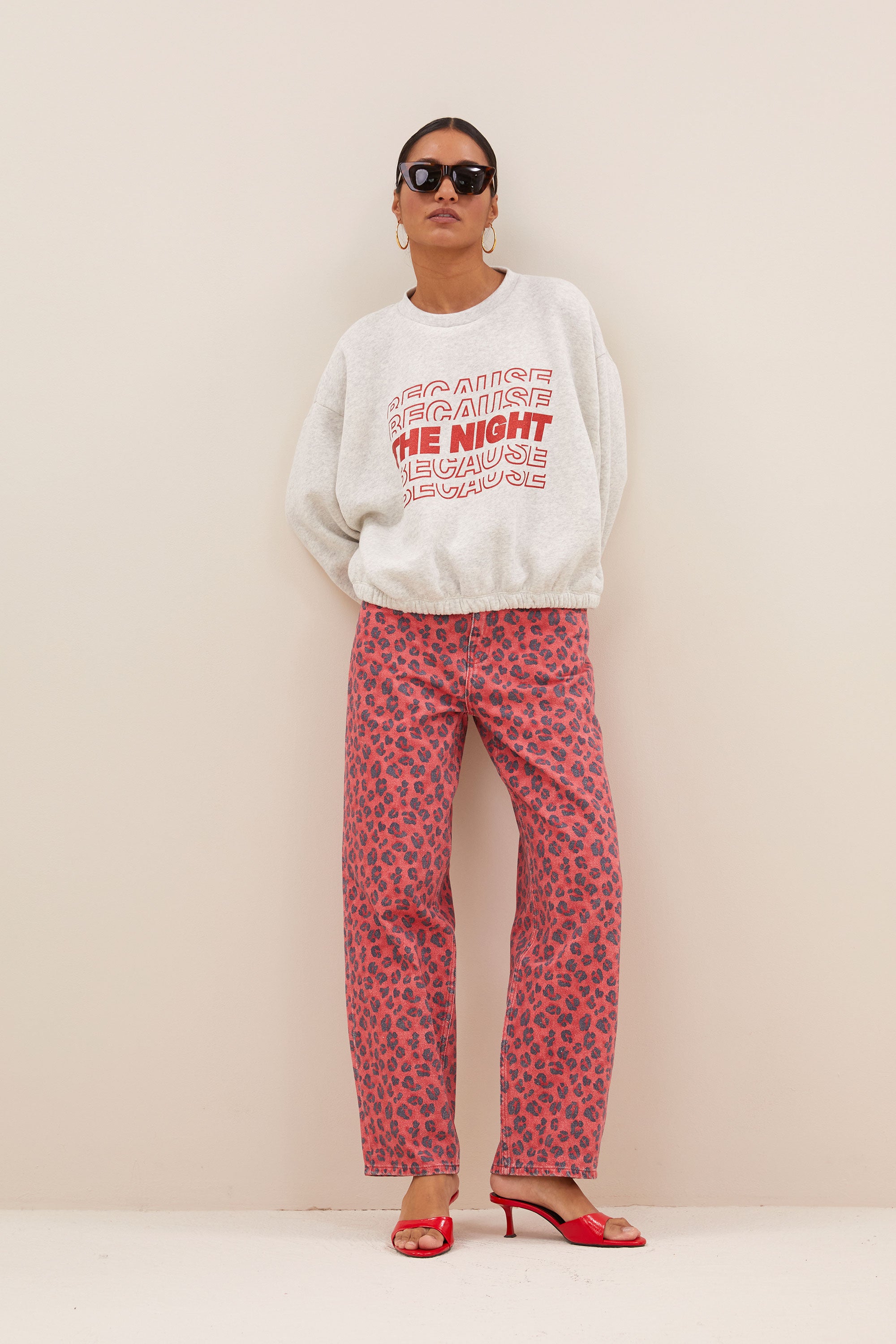 sweater - bodil nights sweater - light grey melee - by-bar