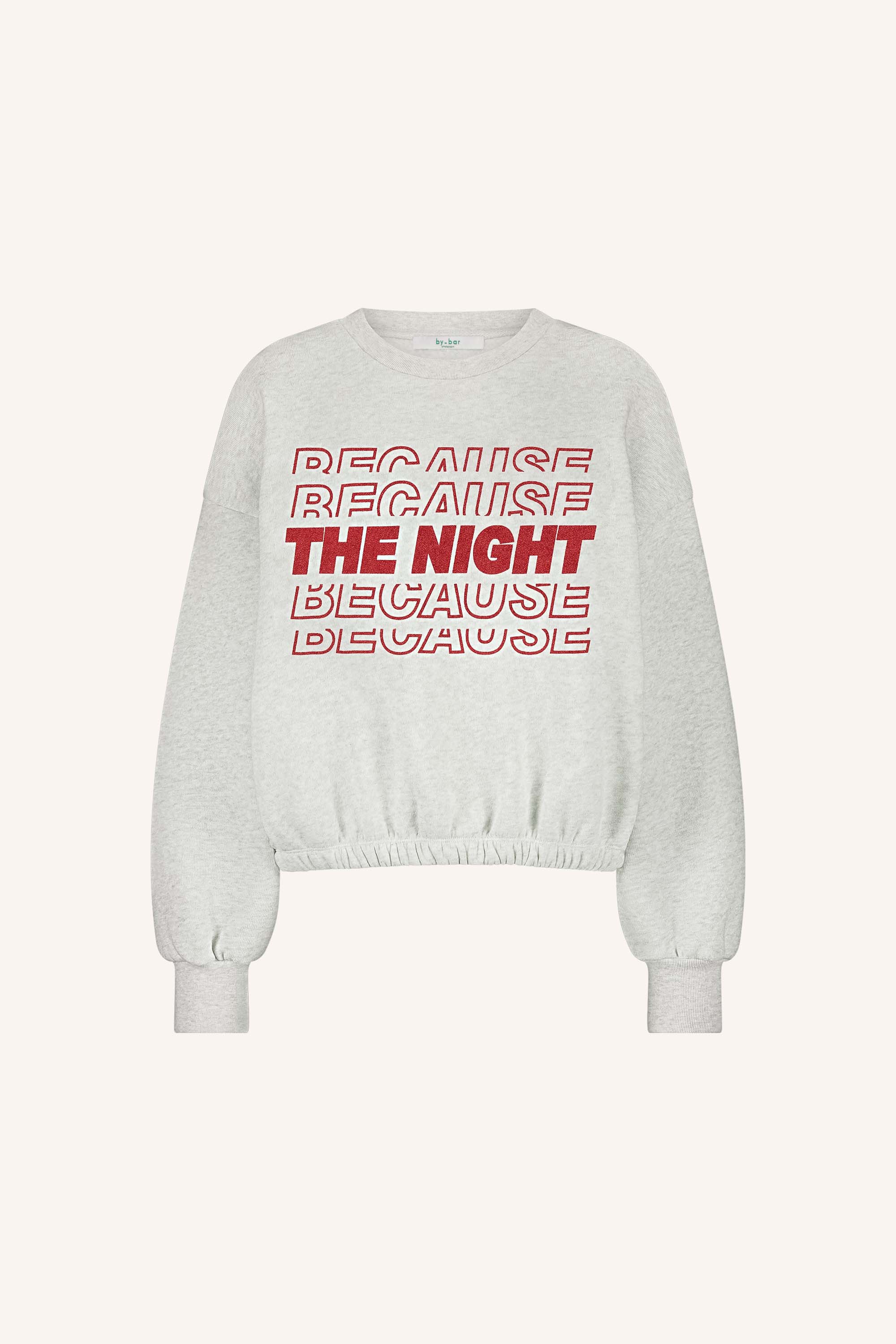 sweater - bodil nights sweater - light grey melee - by-bar