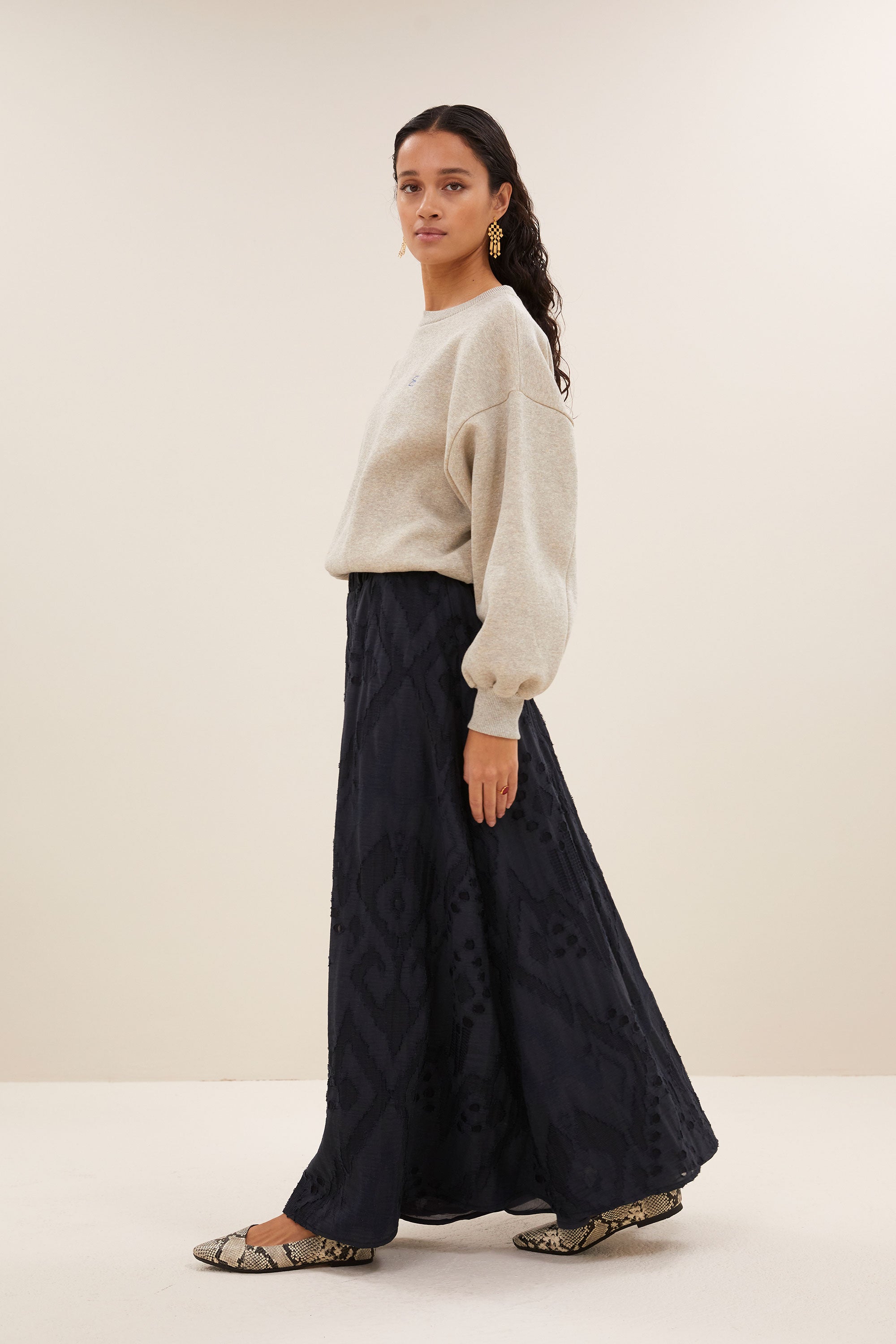 bodil sparkle sweater | gold