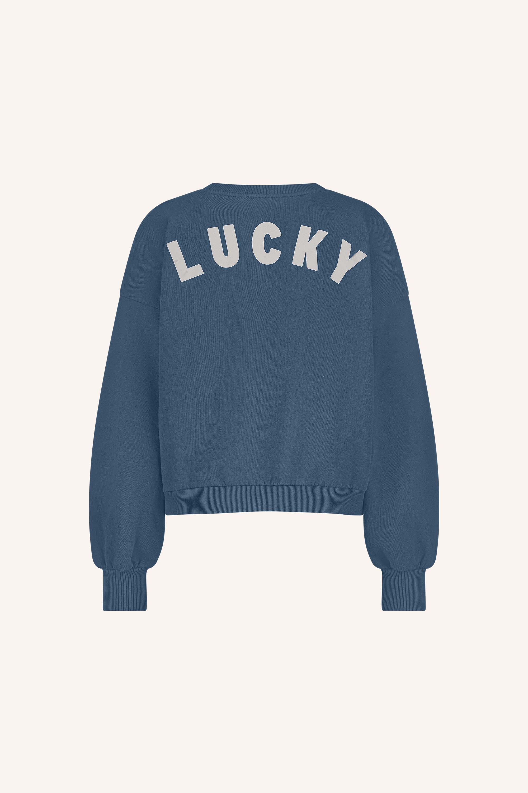 bibi lucky curve sweater | winter blue