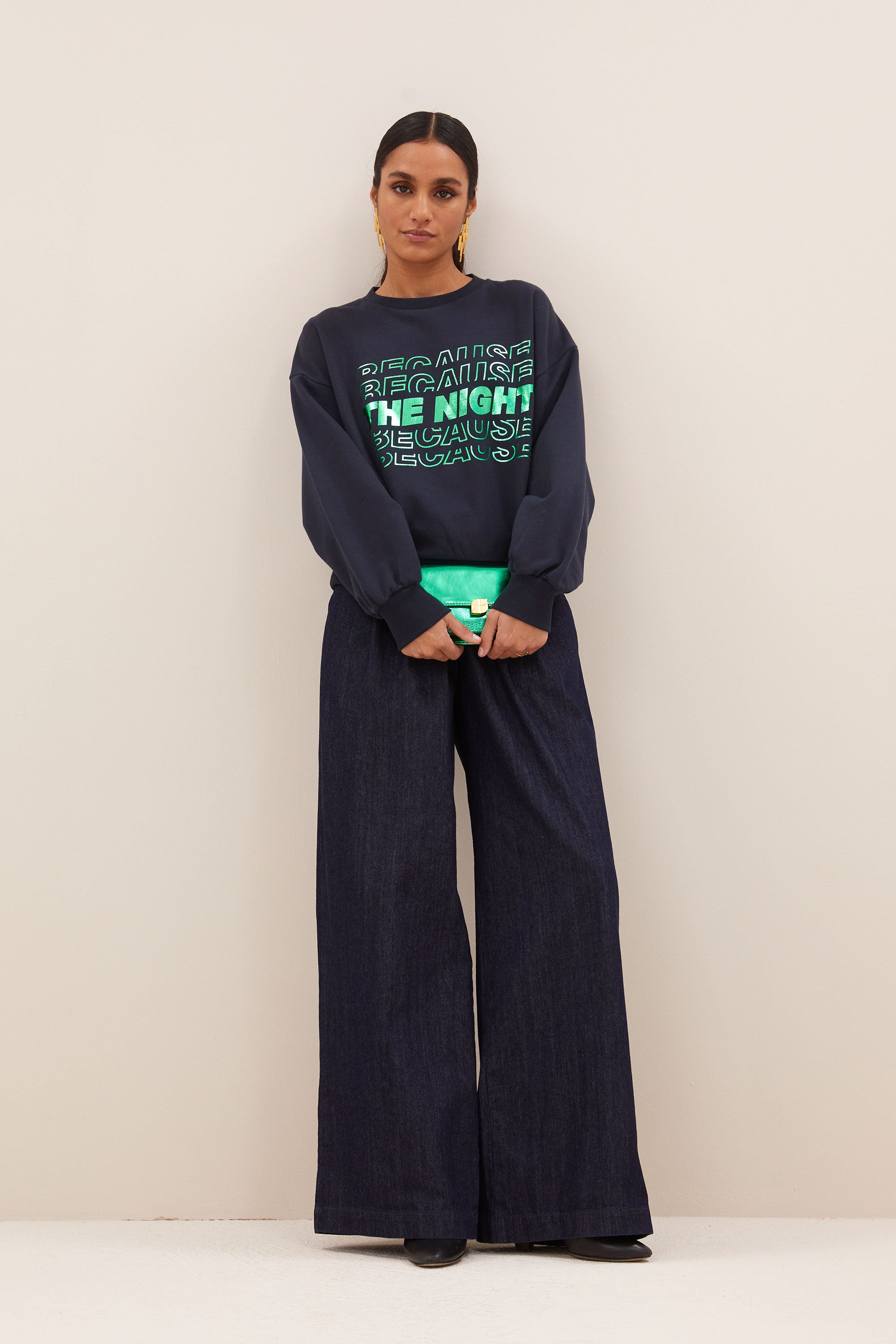 loua gloss bag | electric green