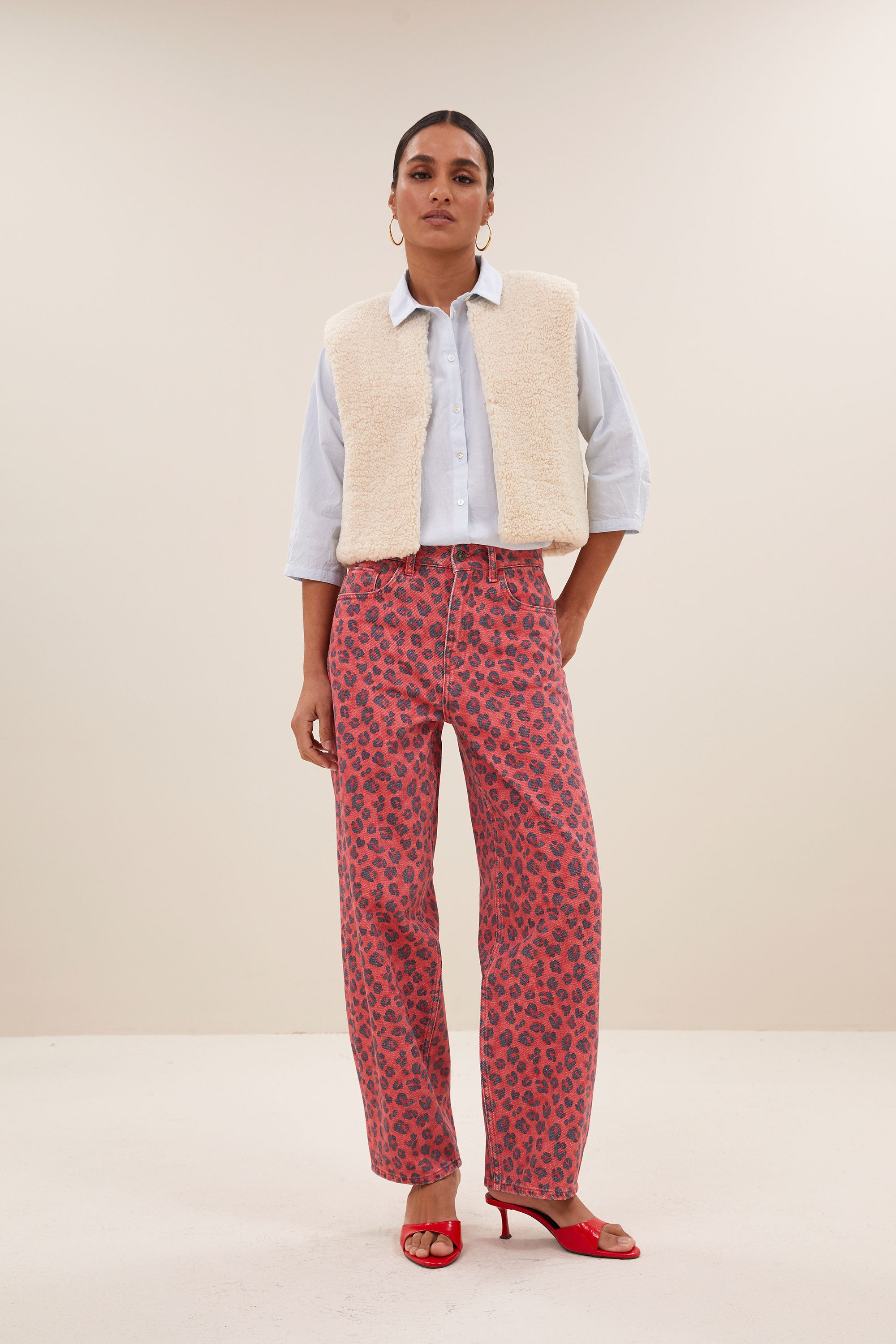 gilet - wolly gilet - off white - by-bar