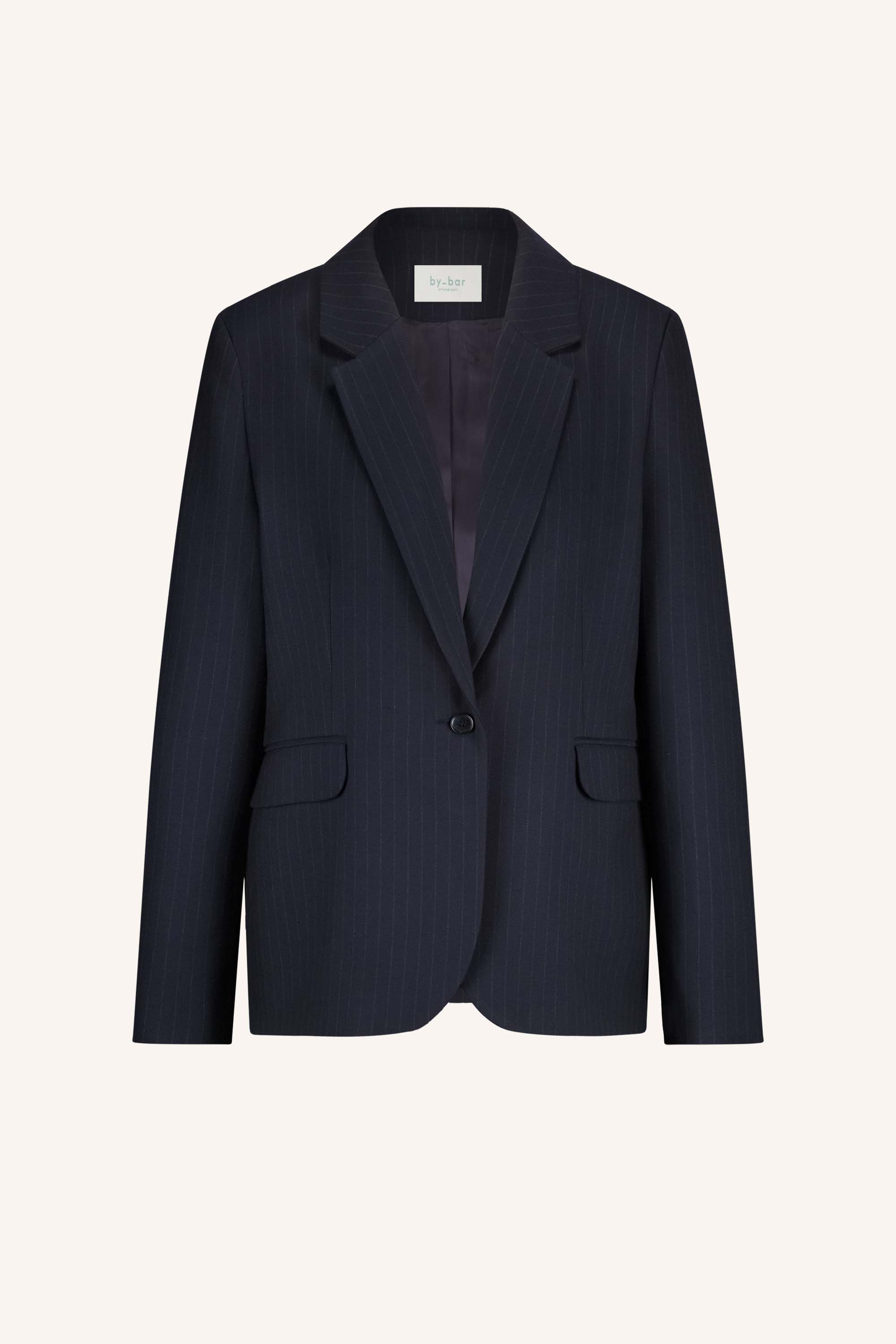 jill pinstripe blazer | midnight