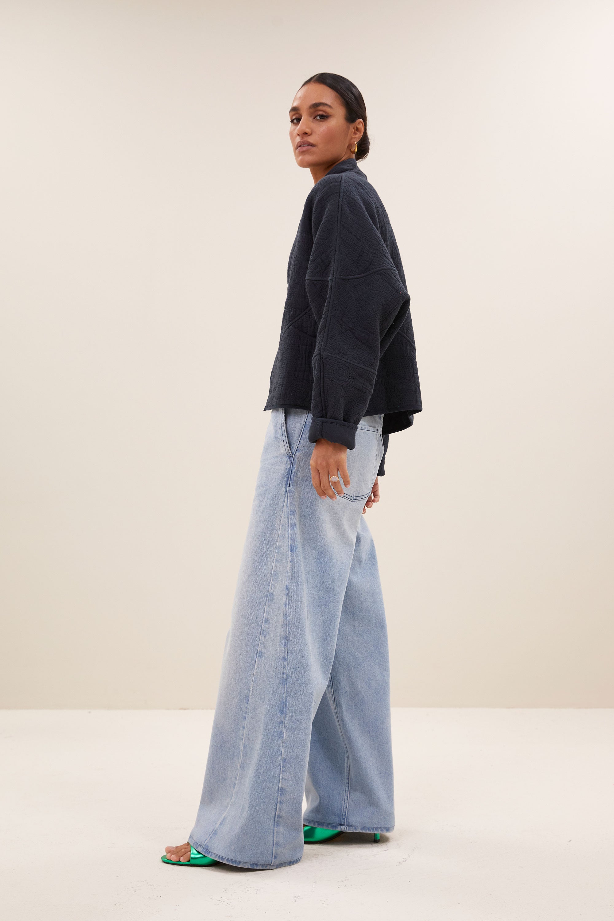 jas - flora jacket - midnight - by-bar