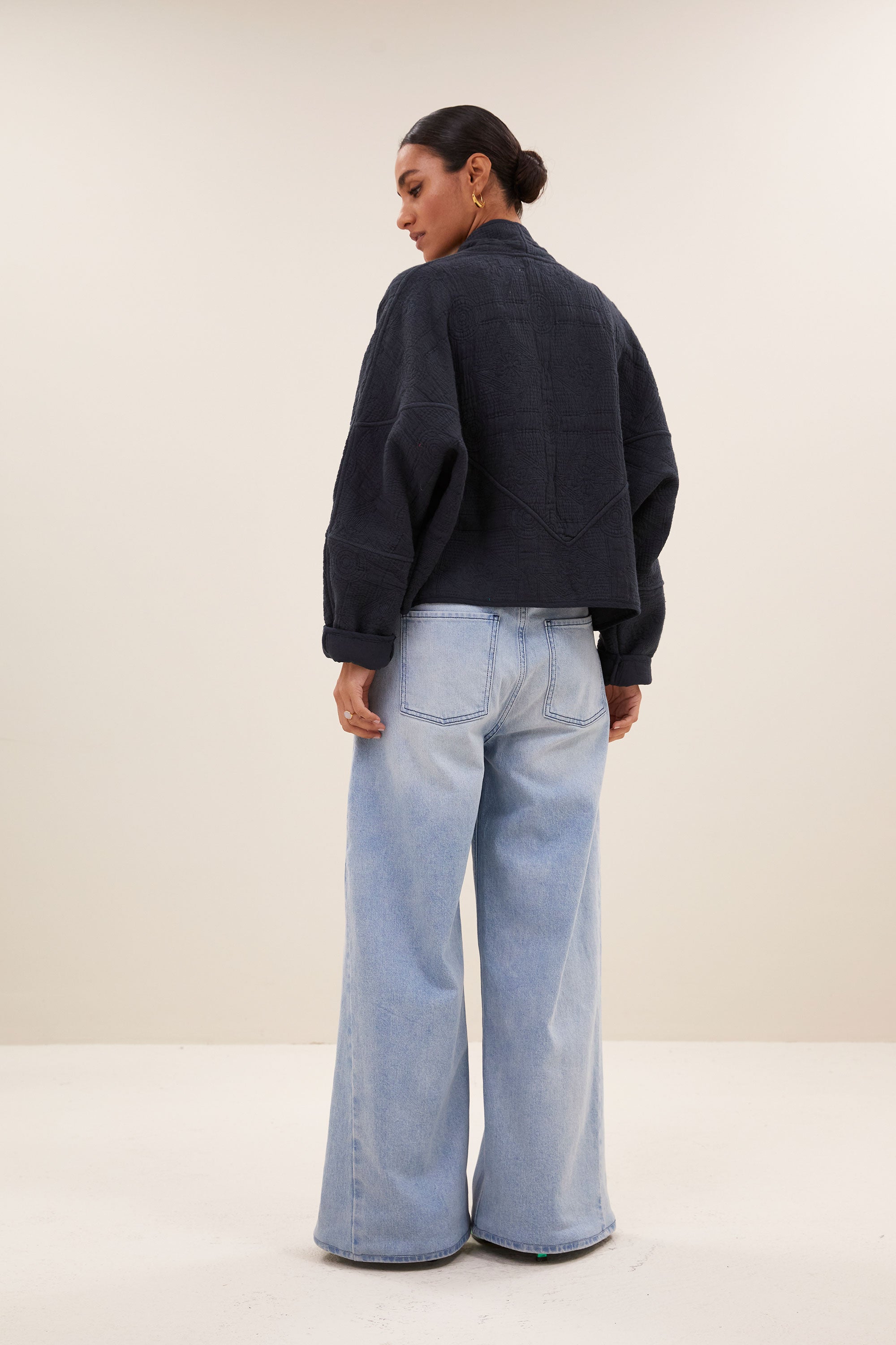 jas - flora jacket - midnight - by-bar