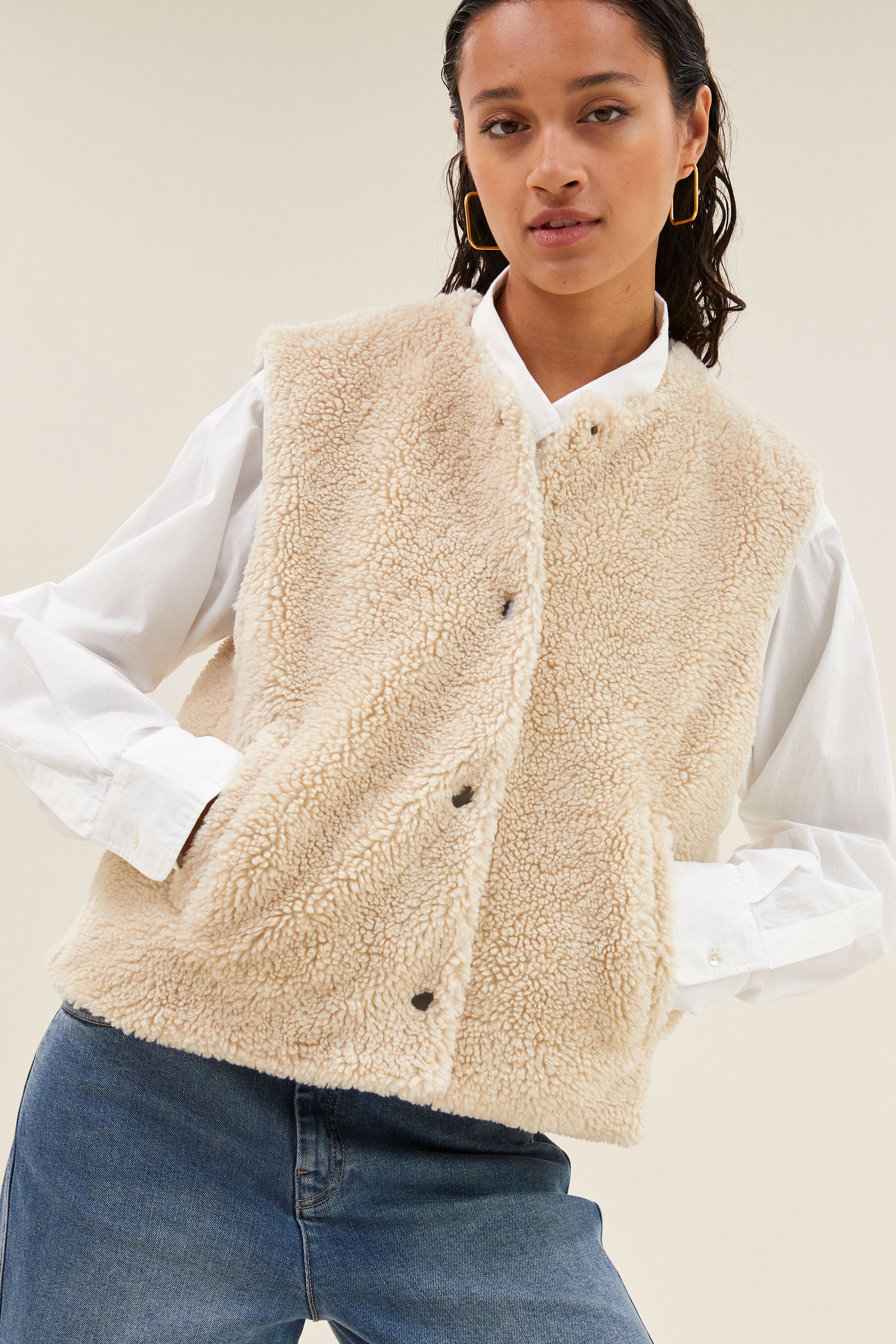 noel jacket - off white, casual fit, binnenvoering, must-have essential - by-bar - zijaanzicht