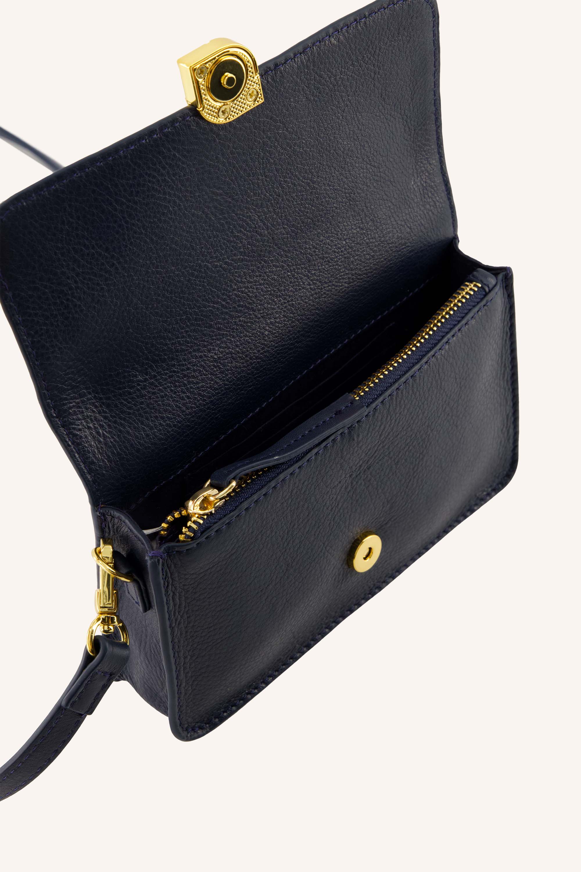 loua leather bag | navy blue