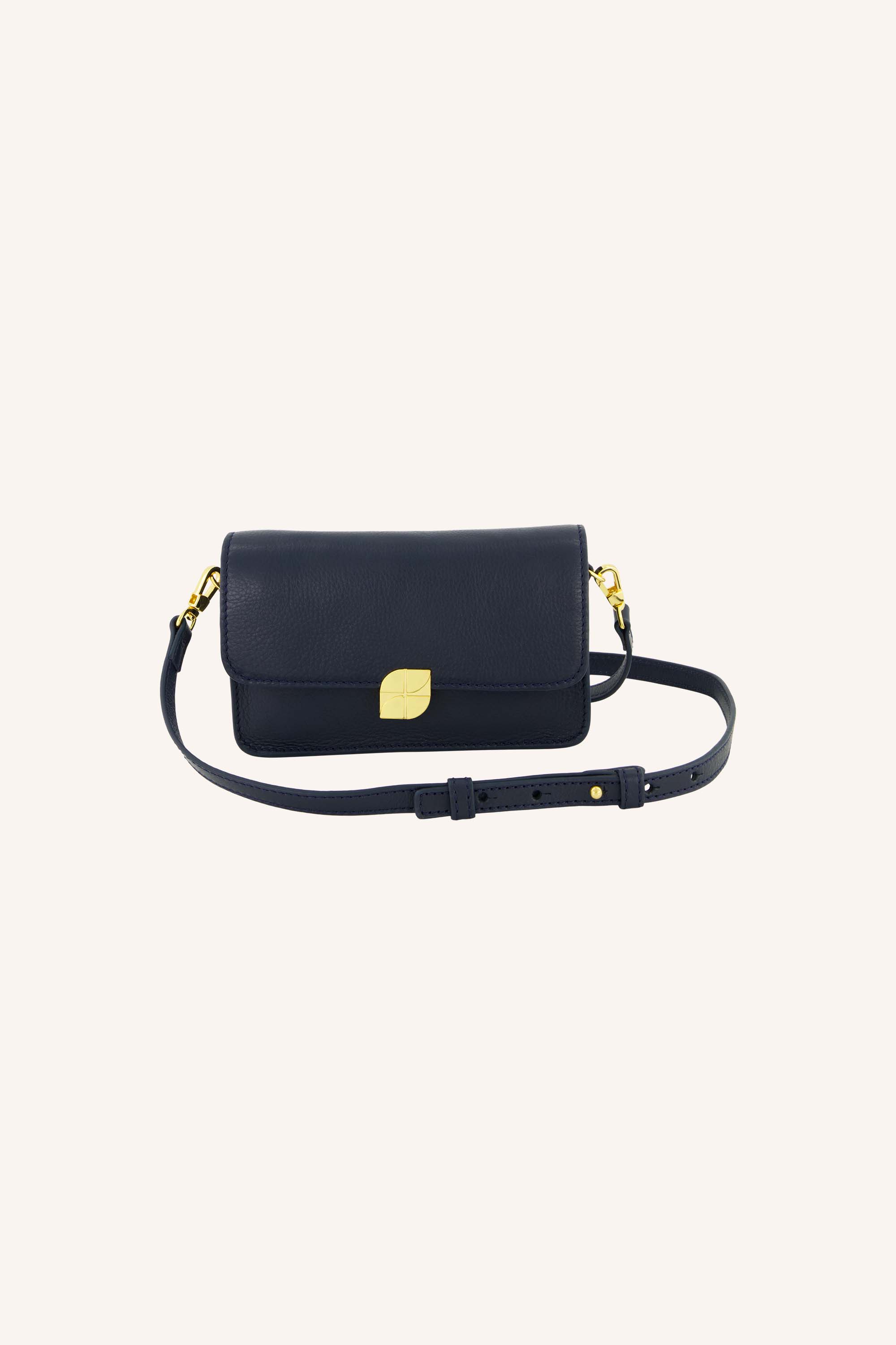 loua leather bag | navy blue