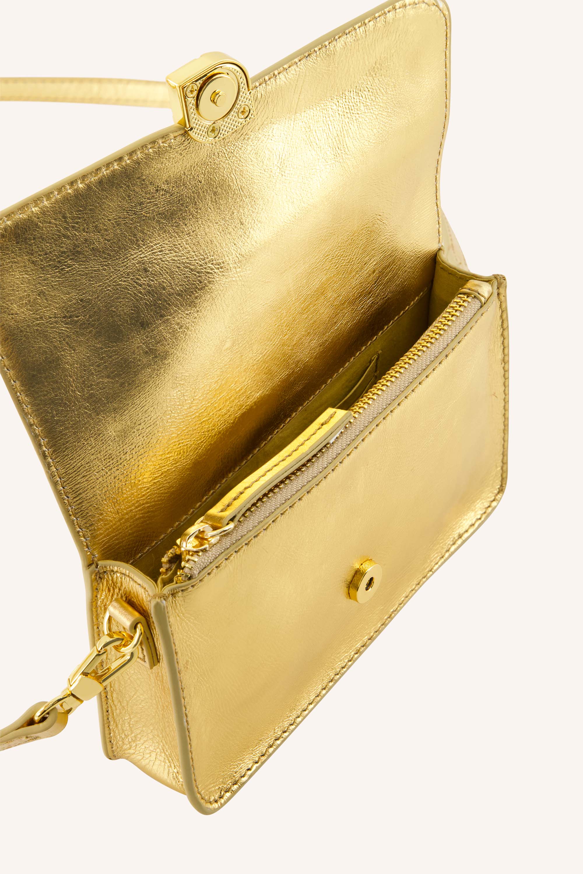 loua gloss bag | metallic gold