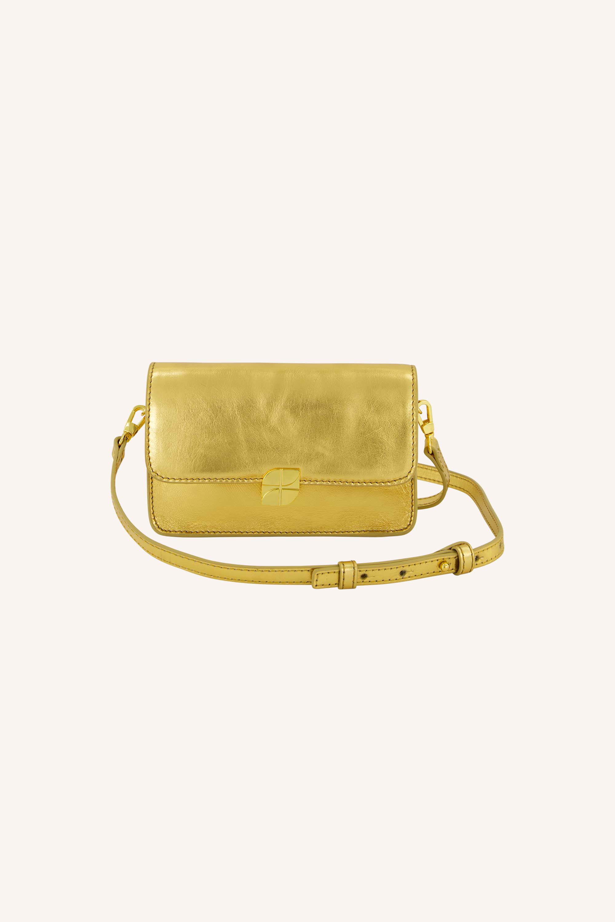 loua gloss bag | metallic gold