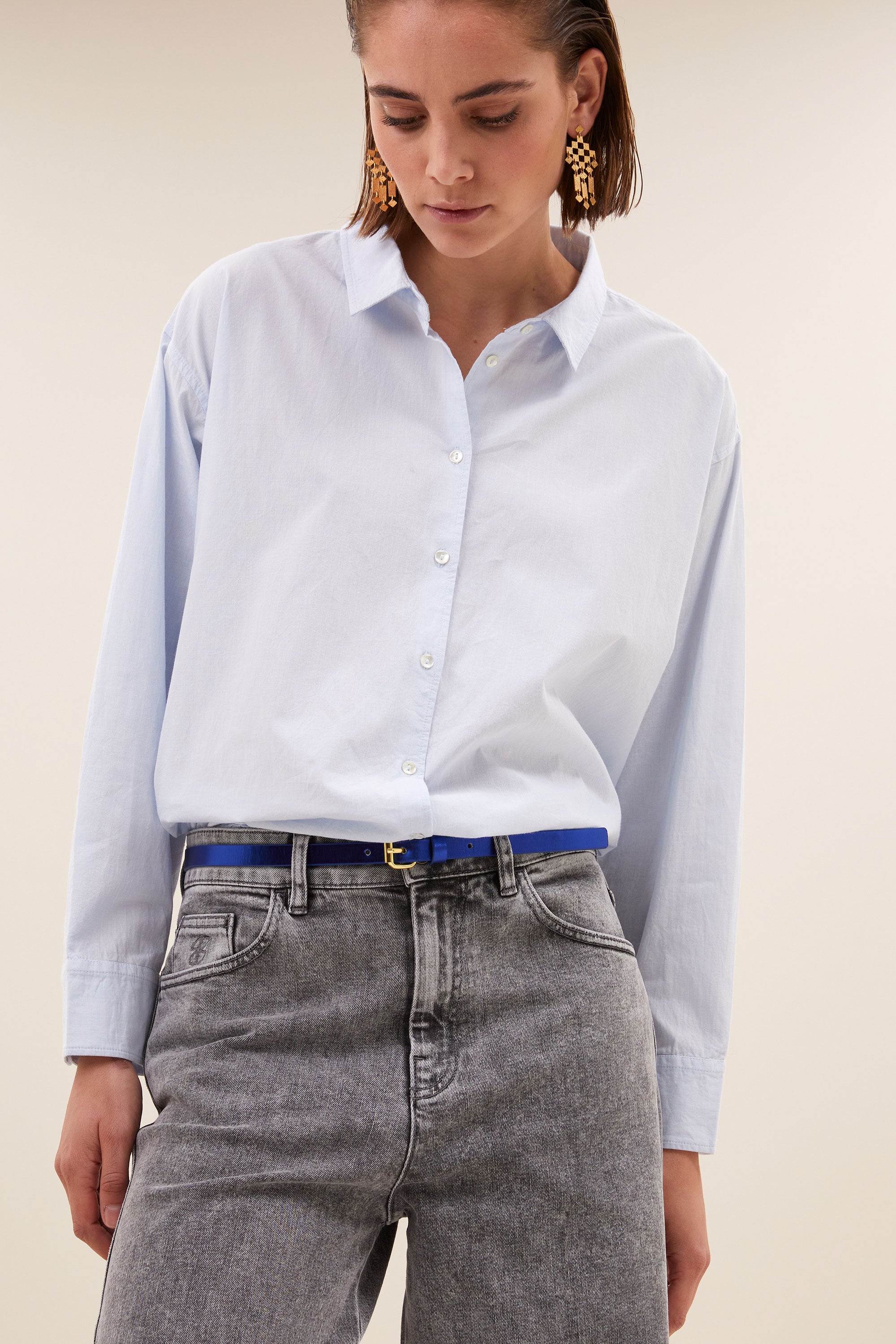 julie gloss belt | gem blue