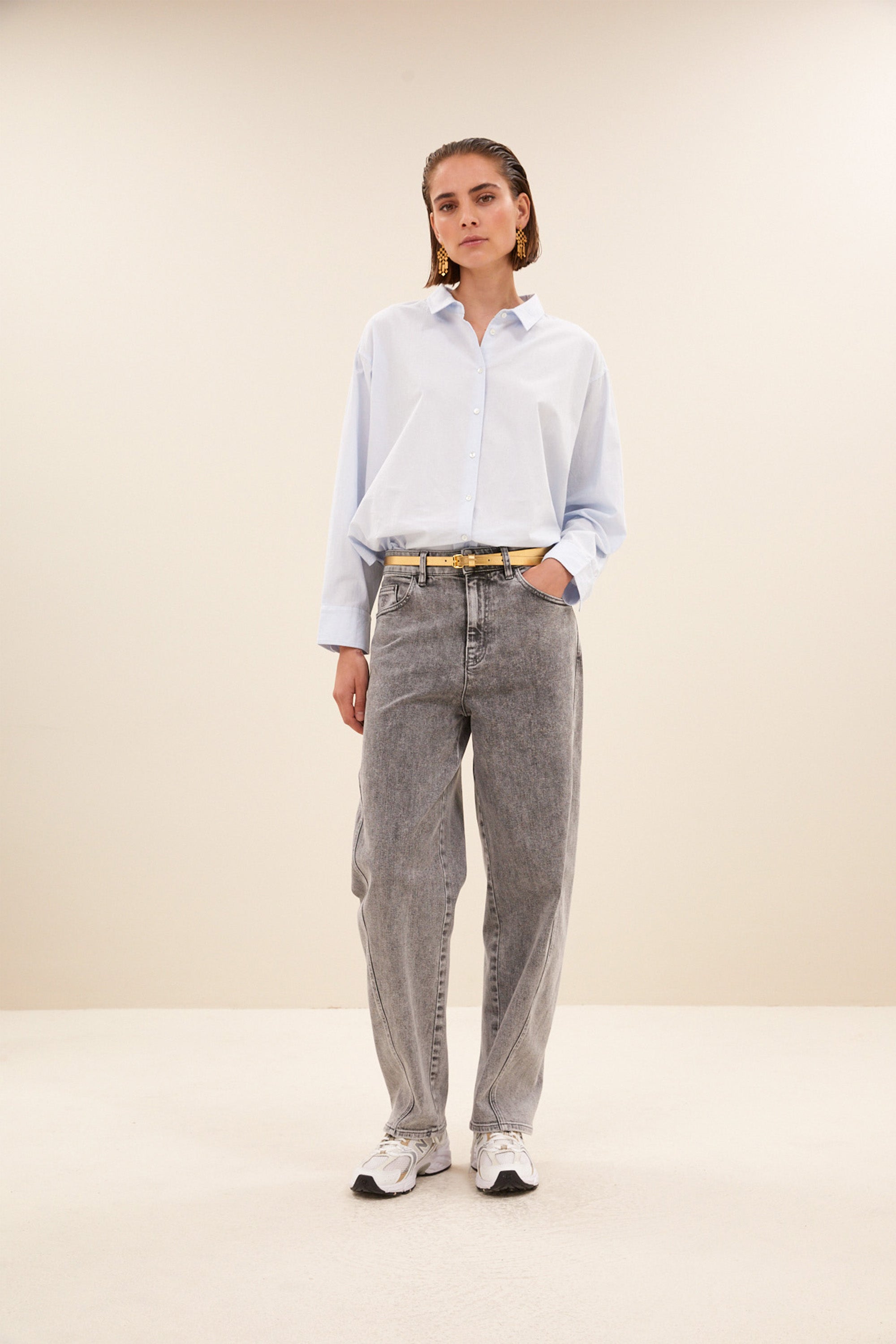 julie gloss belt | metallic gold