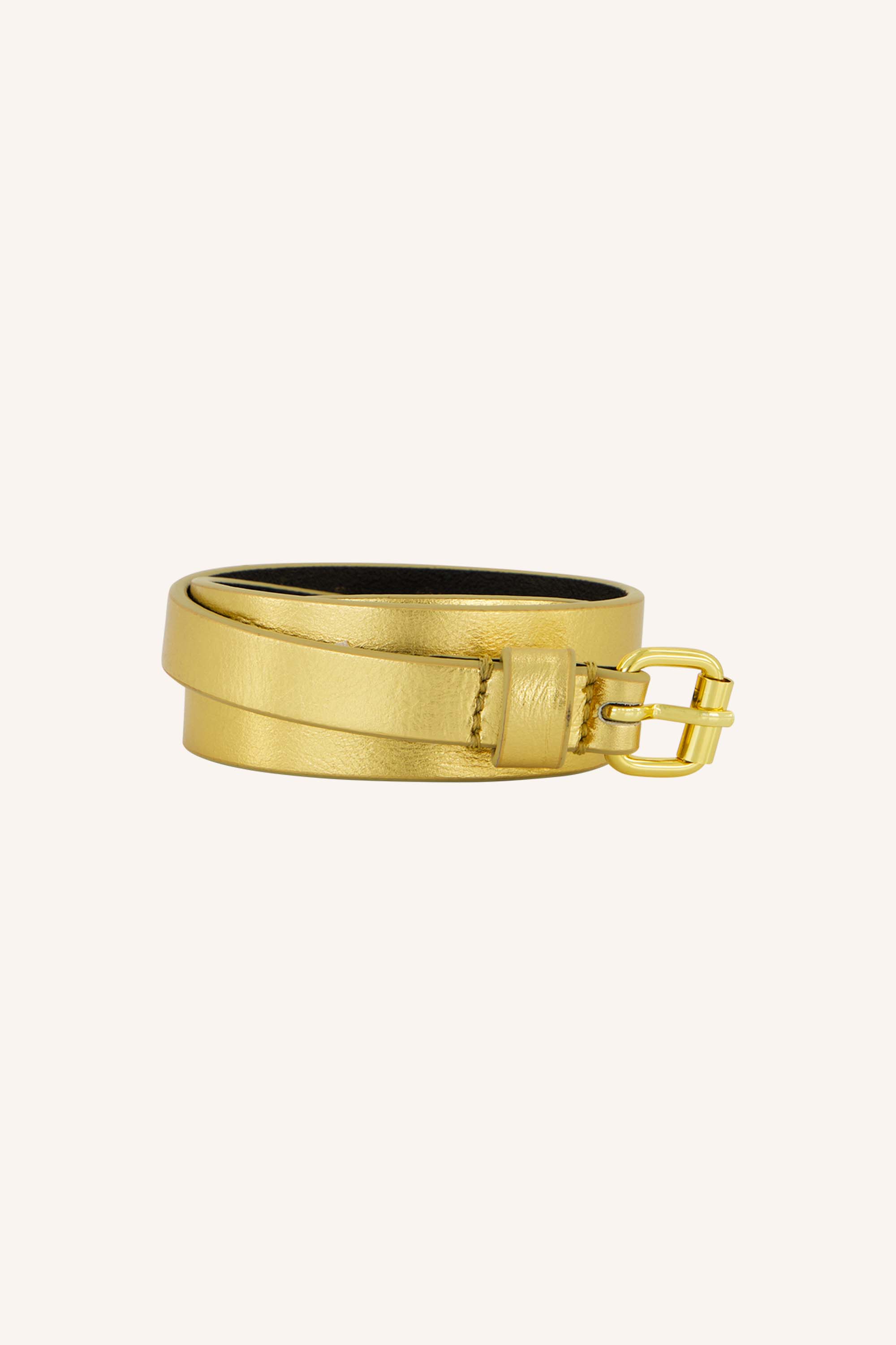 julie gloss belt | metallic gold
