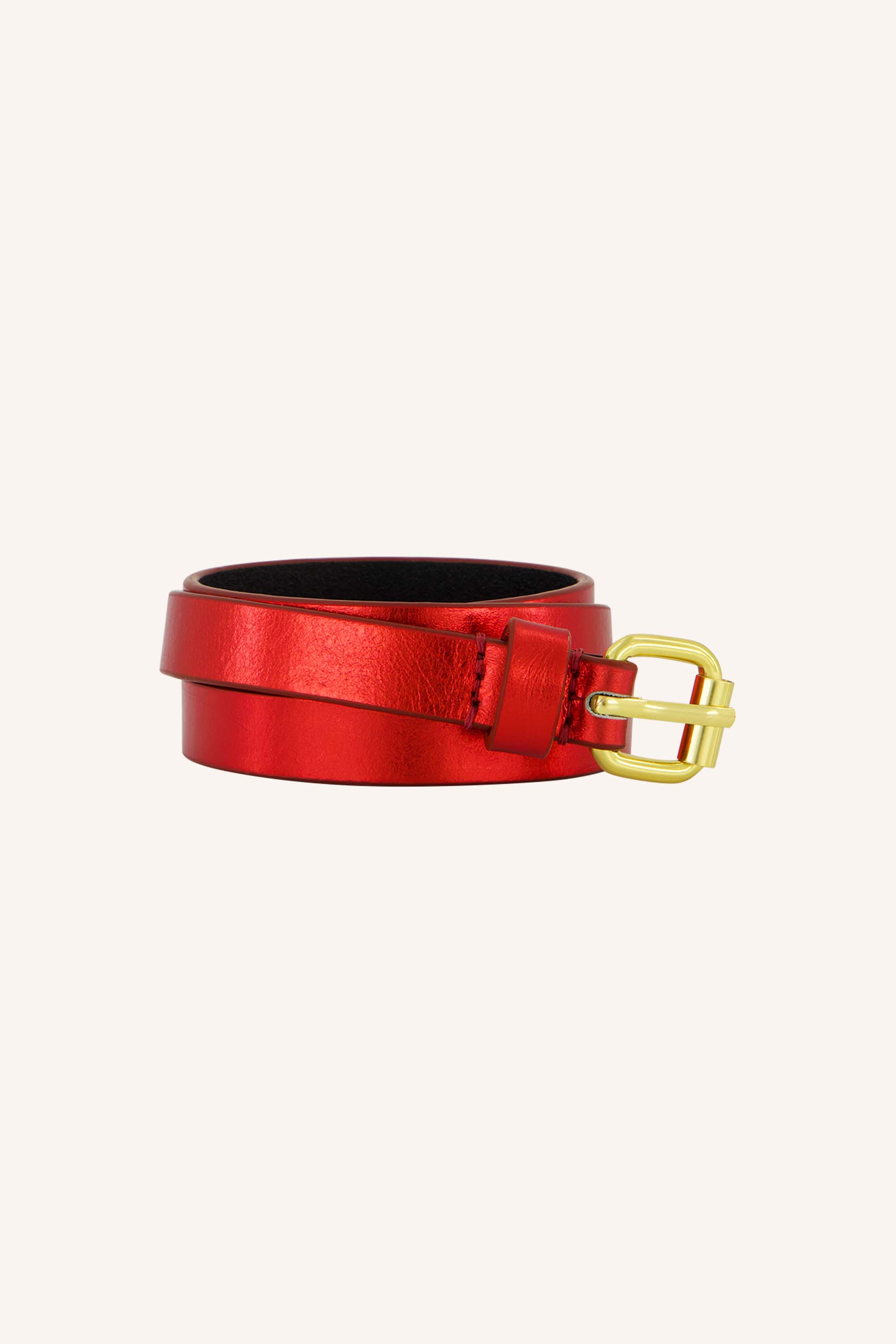 julie gloss belt | scarlet red