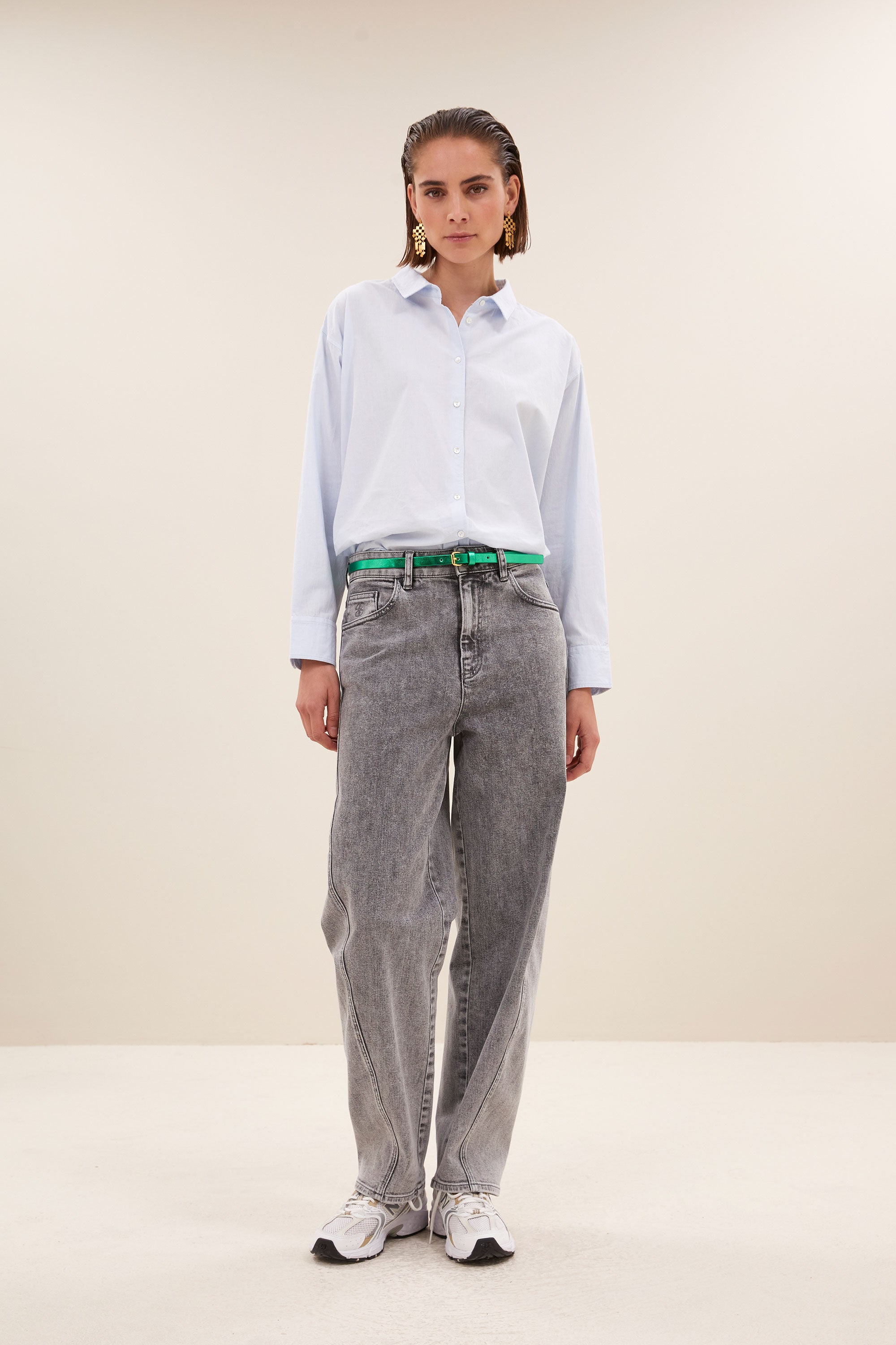 julie gloss belt | electric green