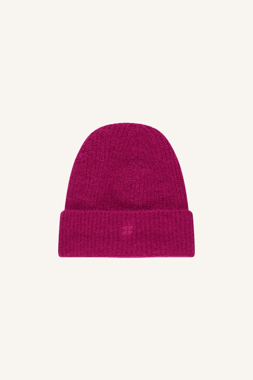 logo beanie | fuchsia