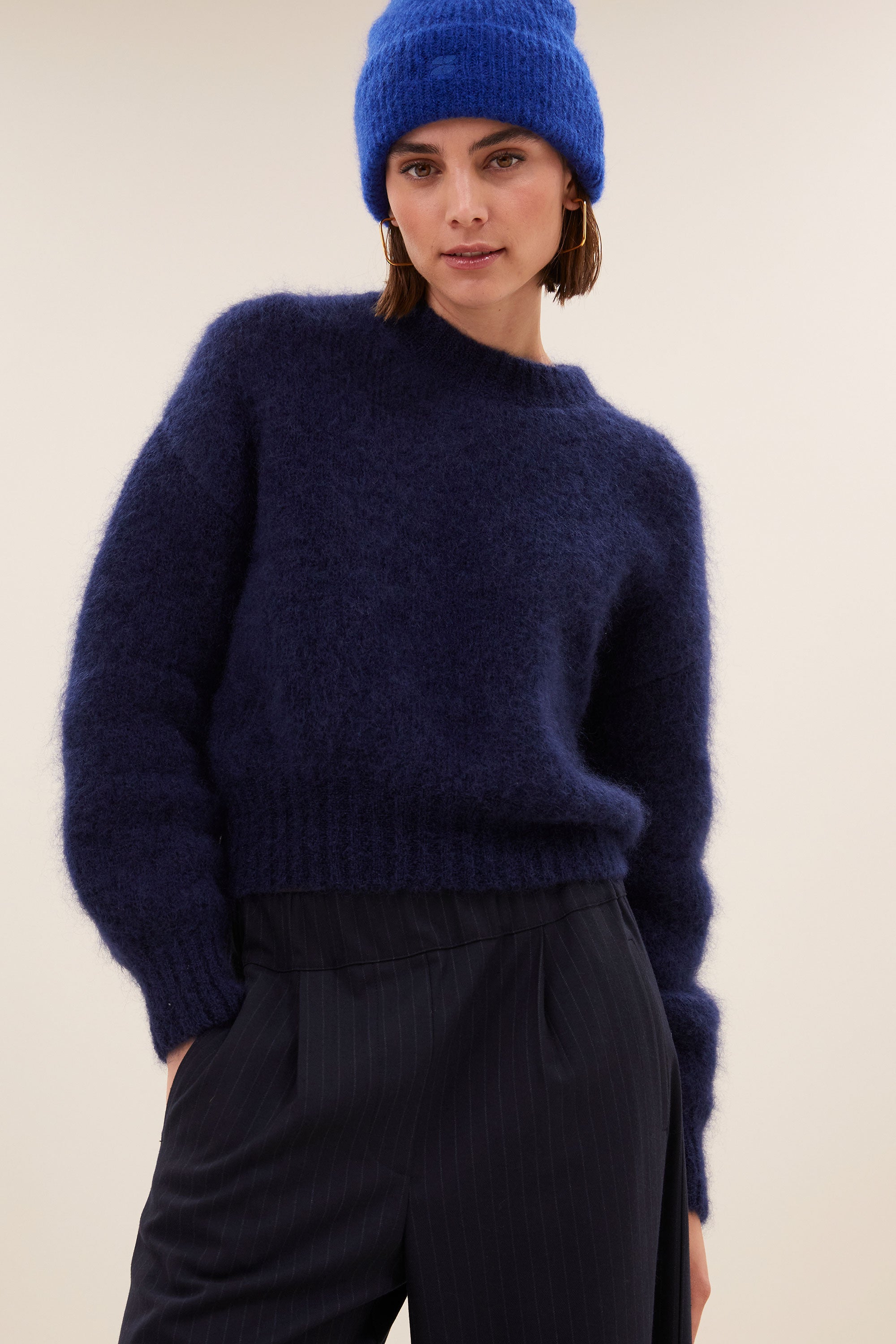 logo beanie | queens blue