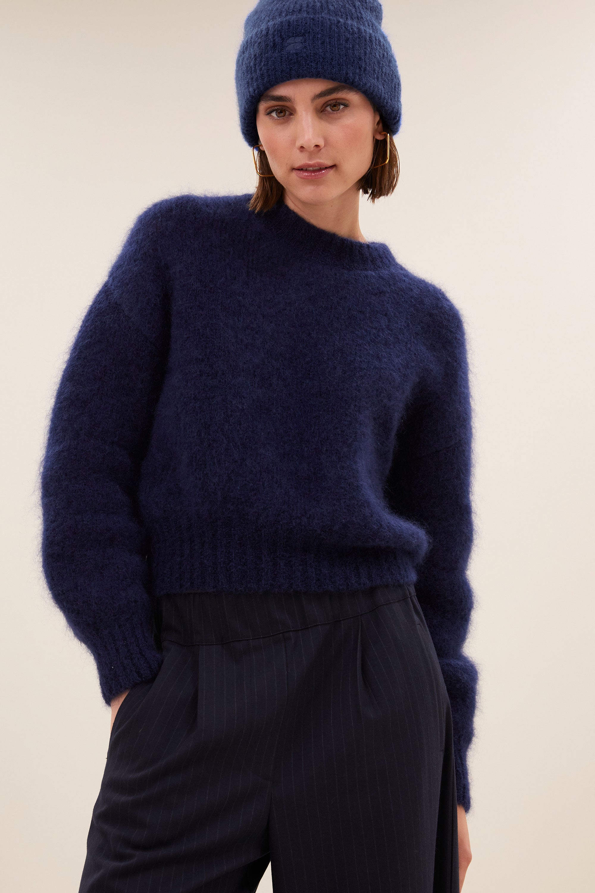 logo beanie | midnight