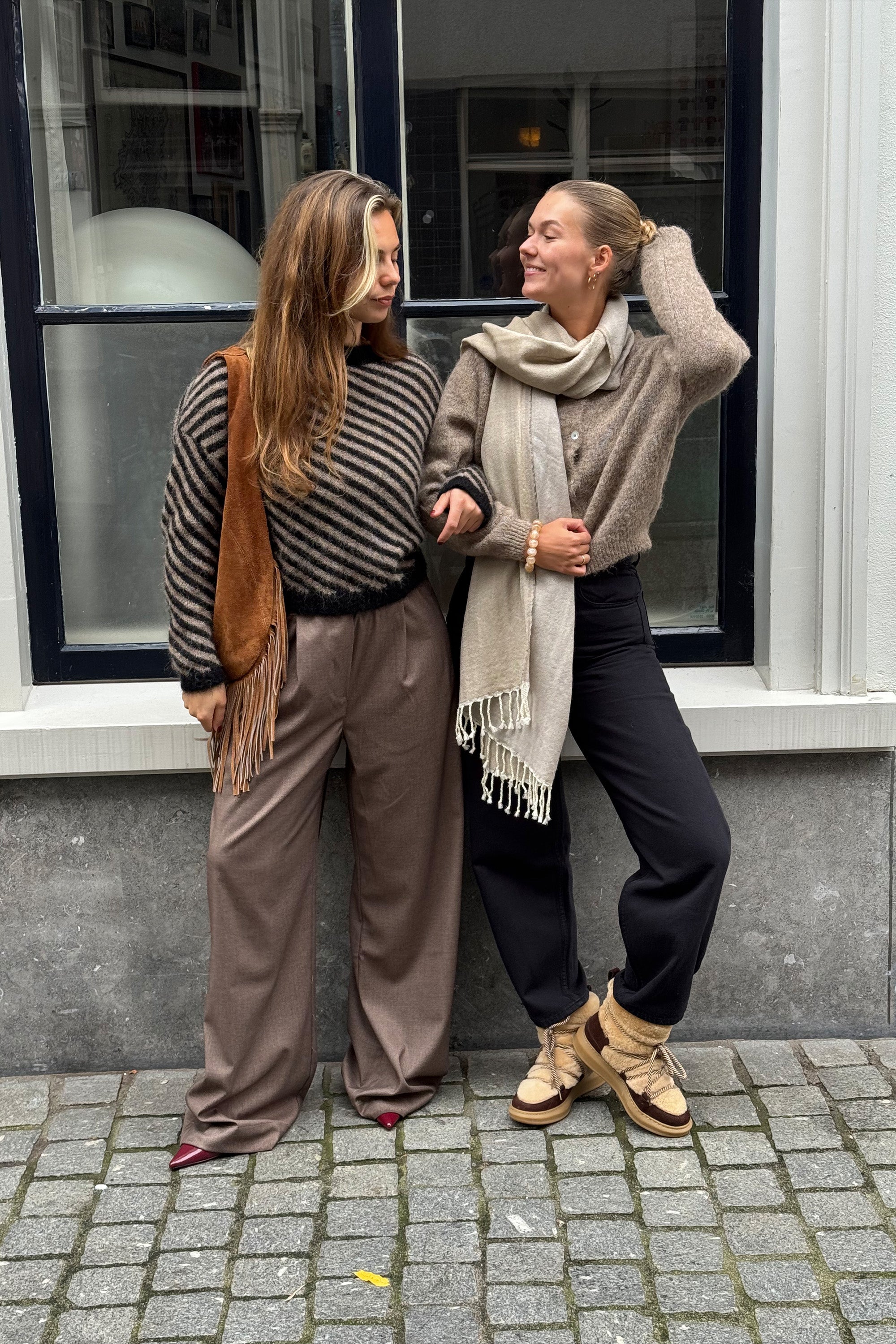 woolen natural  scarf | beige