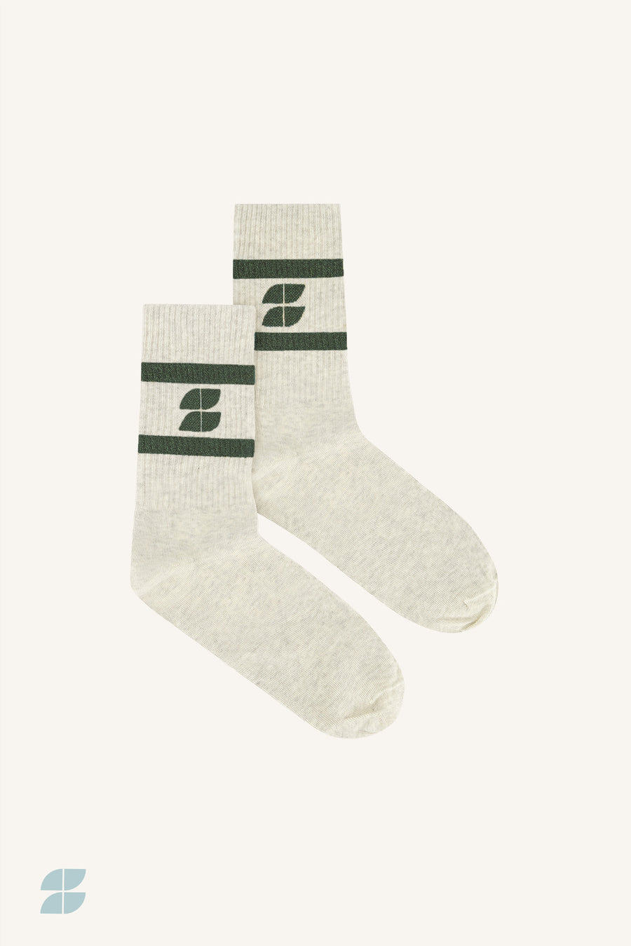 sokken - logo sparkle grey socks - bottle green - by-bar