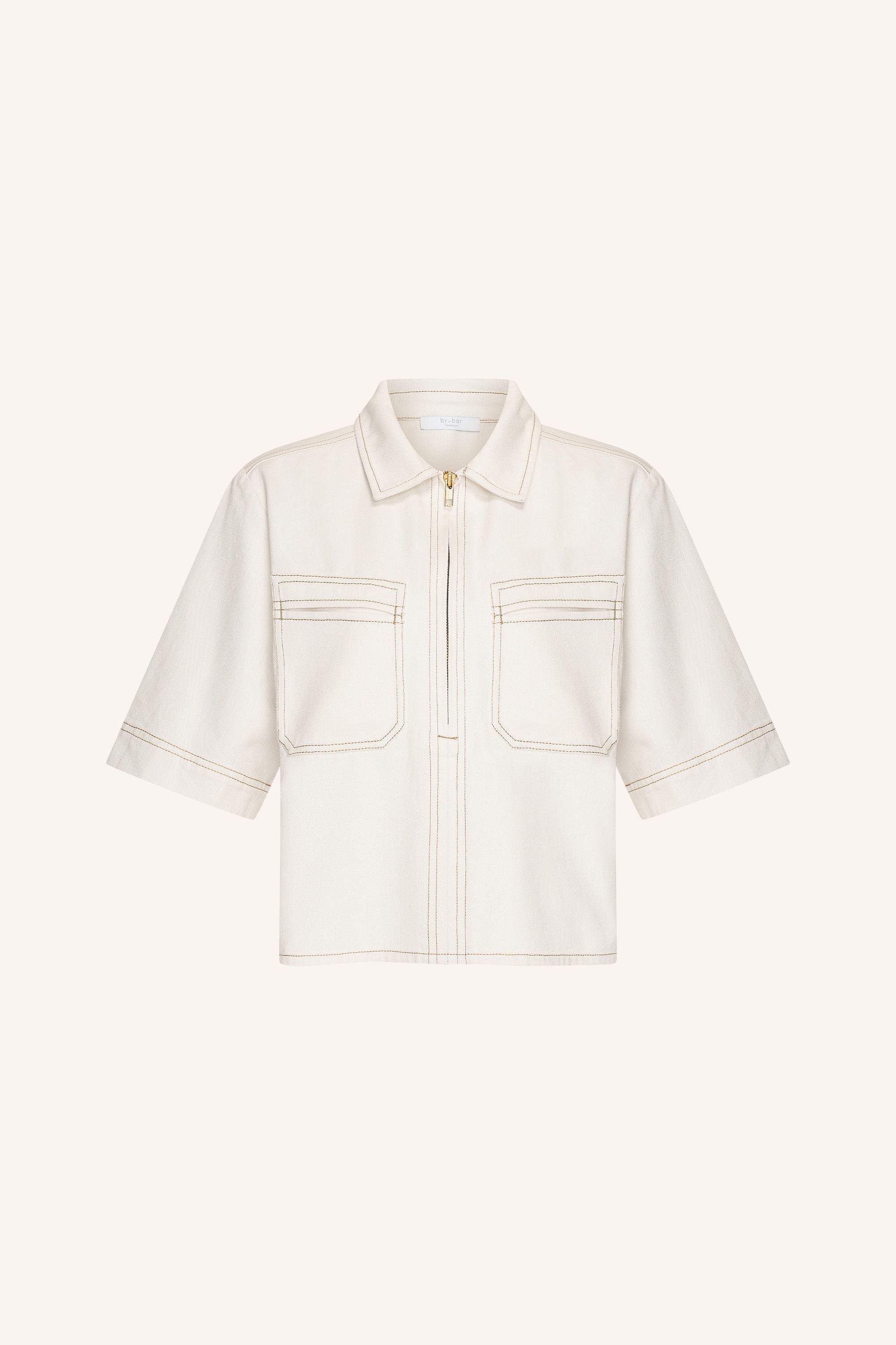 philipe twill top | cloud white