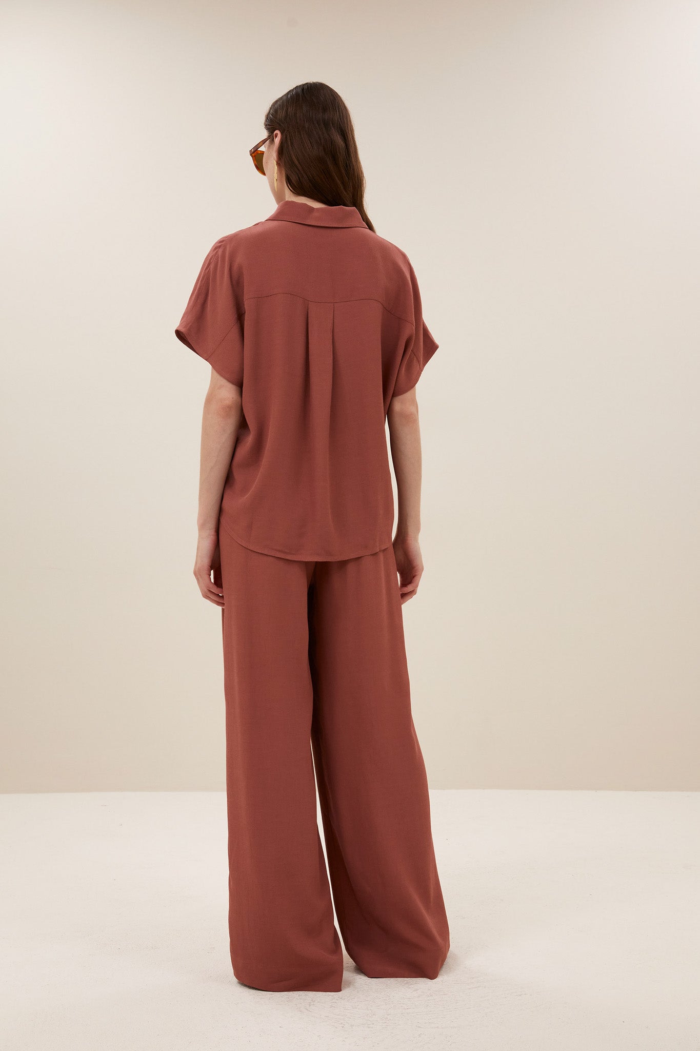barley viscose blouse | rustic sienna