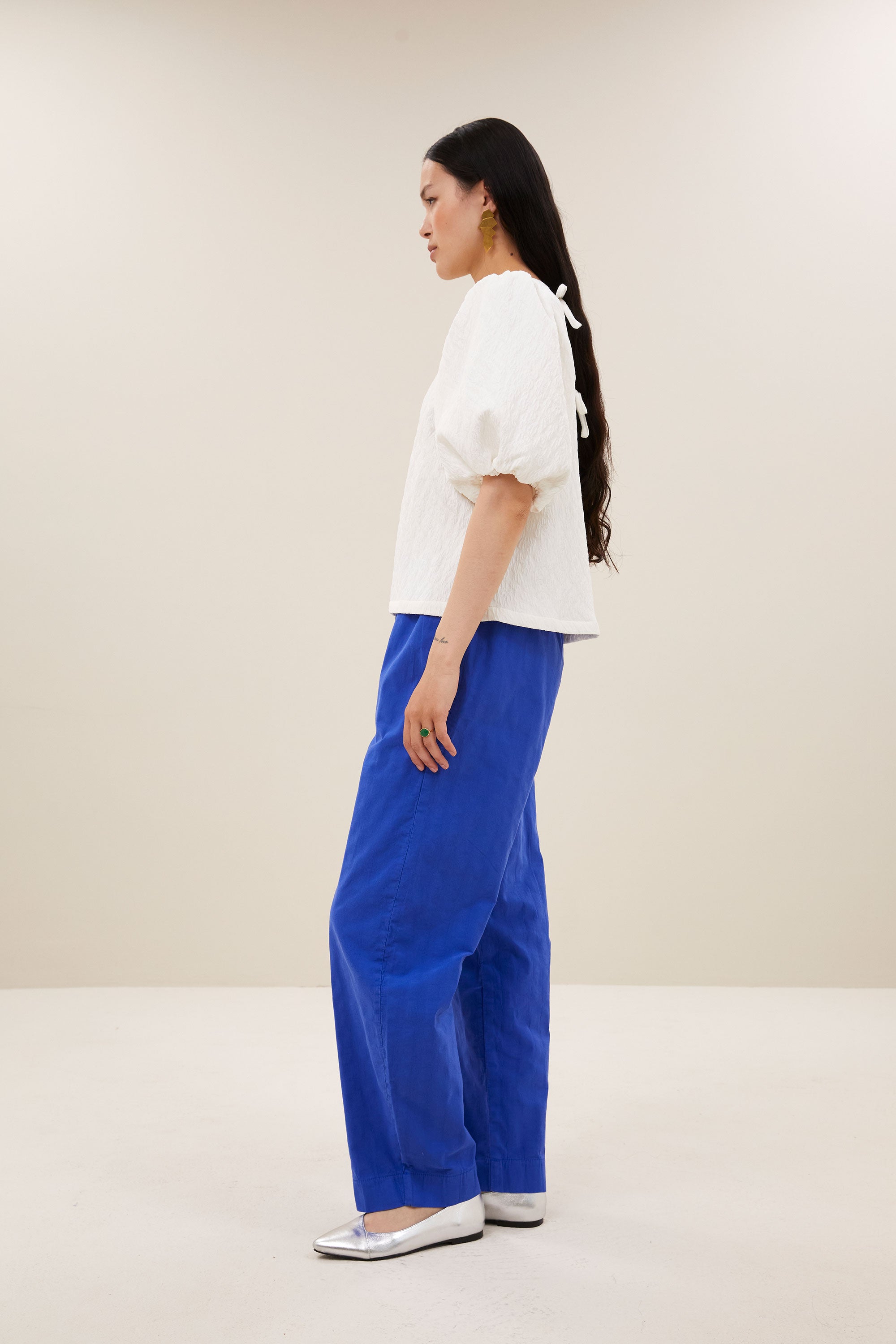 jet cheetah blouse | off white